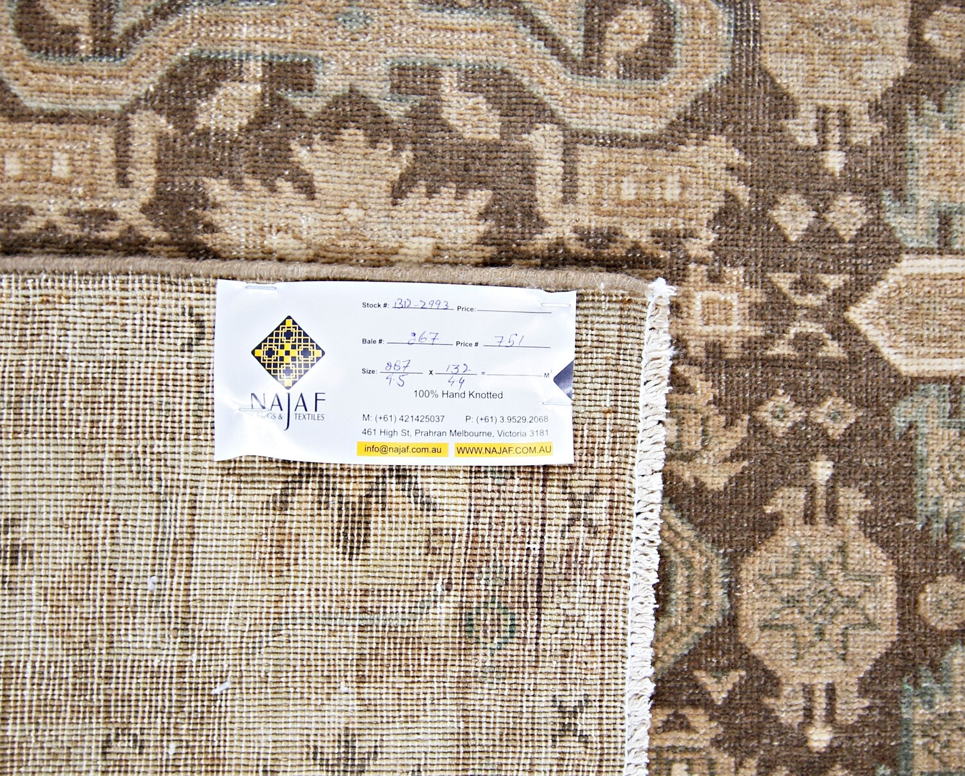 Handmade Vintage Persian Rug | 287 x 132 cm | 9'5" x 4'4" - Najaf Rugs & Textile