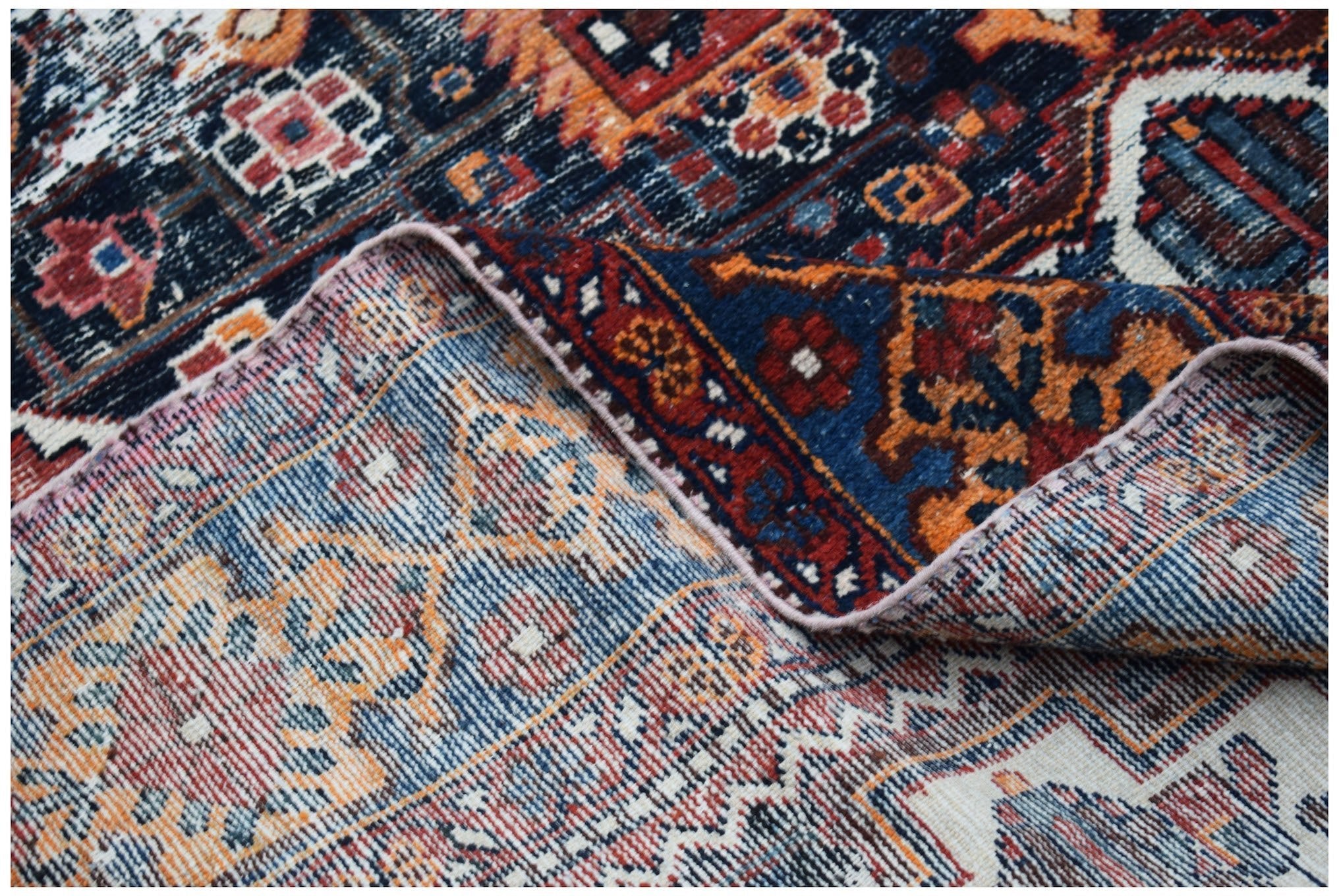 Handmade Vintage Persian Rug | 294 x 168 cm | 9'8" x 5'6" - Najaf Rugs & Textile