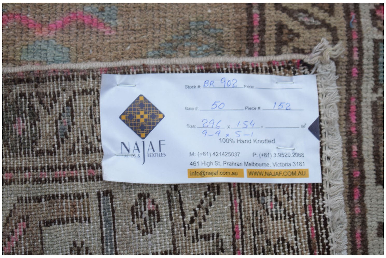 Handmade Vintage Persian Rug | 296 x 154 cm | 9'9" x 5'1" - Najaf Rugs & Textile