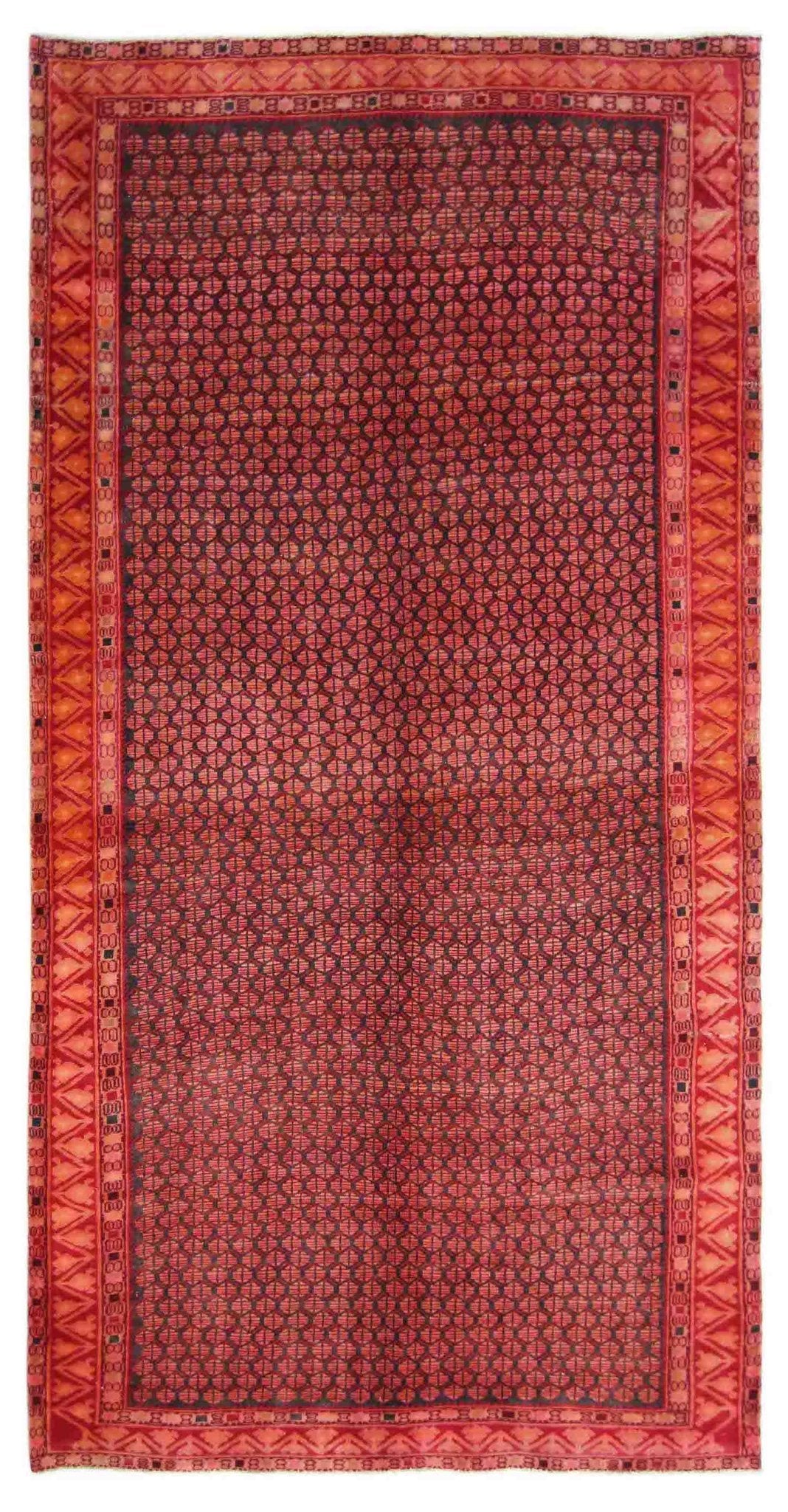 Handmade Vintage Persian Rug | 298 x 147 cm | 9'9" x 4'10" - Najaf Rugs & Textile