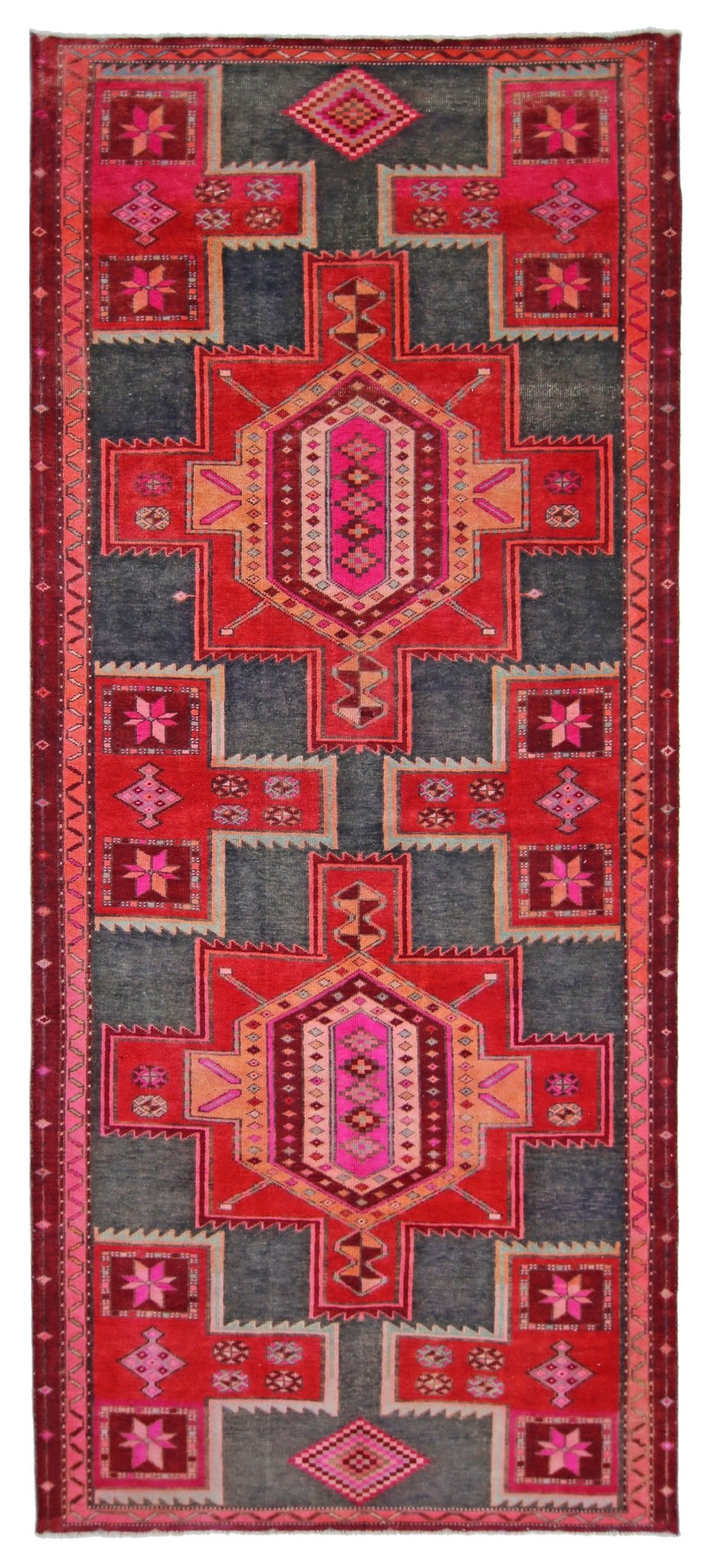 Handmade Vintage Persian Rug | 300 x 126 cm | 9'10" x 4'2" - Najaf Rugs & Textile