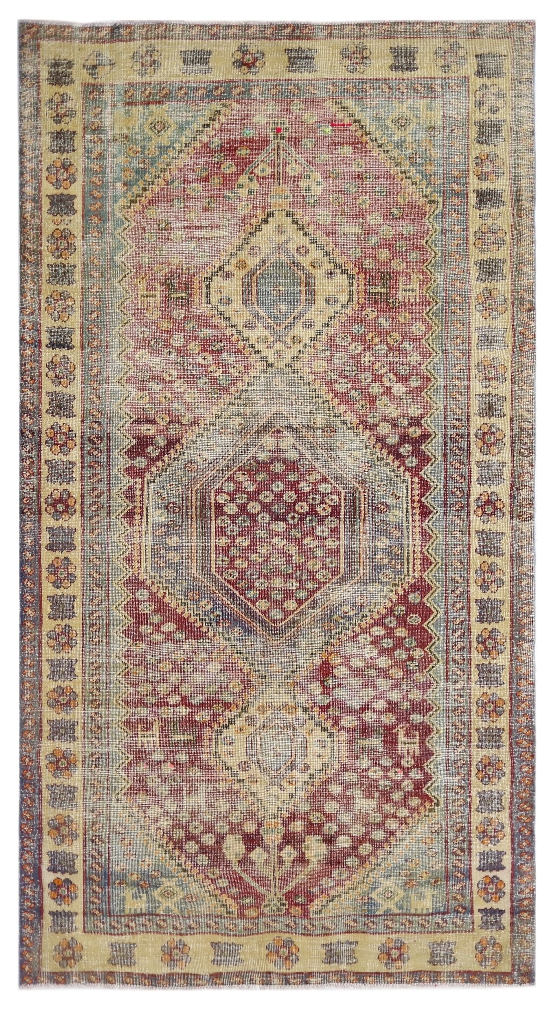 Handmade Vintage Persian Rug | 300 x 148 cm | 9'10" x 4'10" - Najaf Rugs & Textile