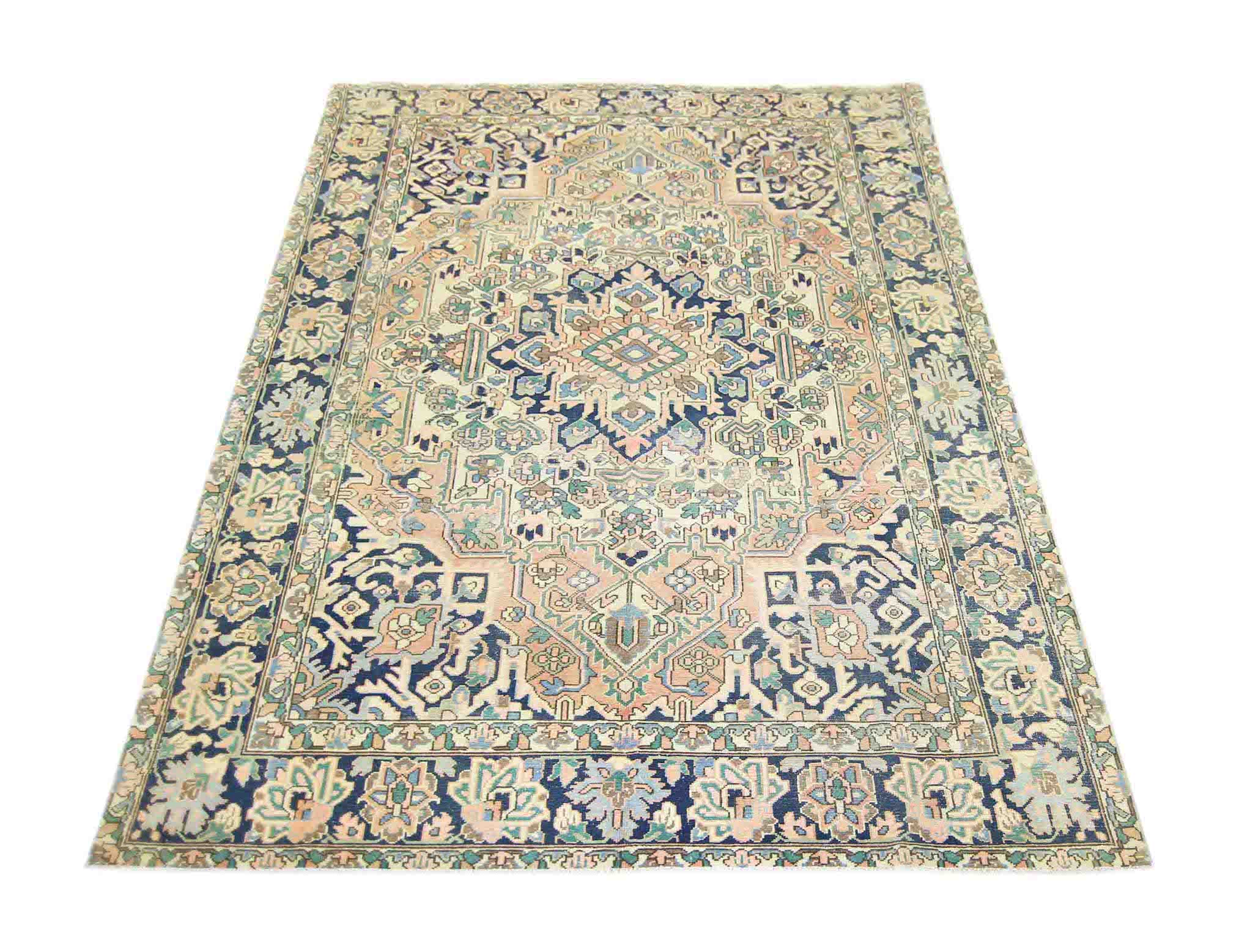 Handmade Vintage Persian Rug | 306 x 209 cm | 10' x 6'10" - Najaf Rugs & Textile