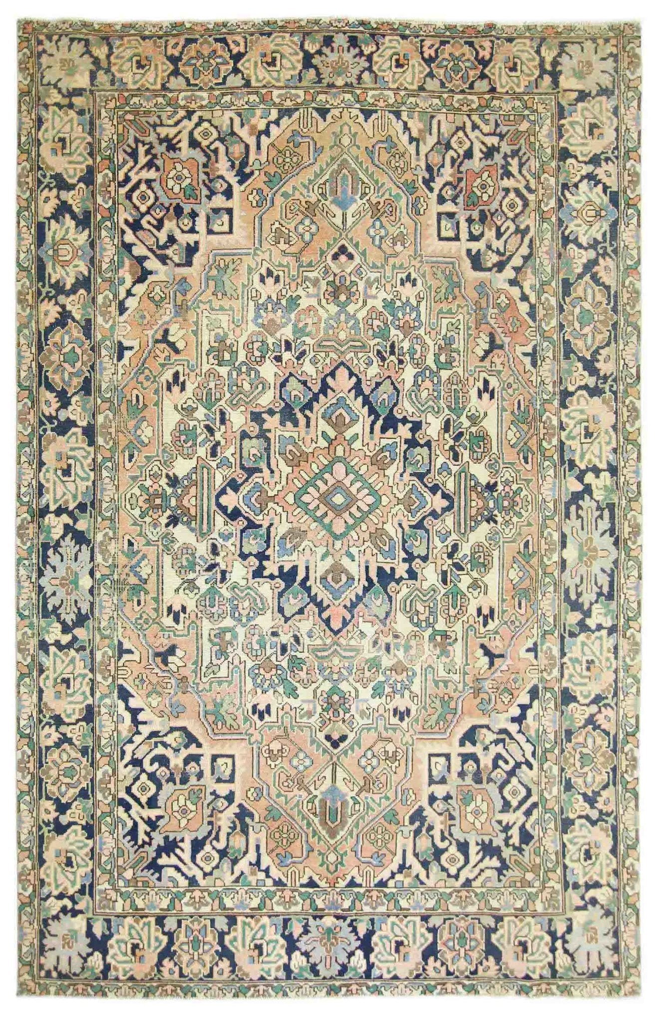 Handmade Vintage Persian Rug | 306 x 209 cm | 10' x 6'10" - Najaf Rugs & Textile