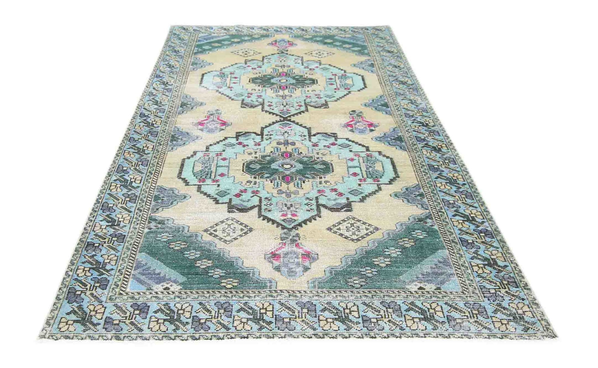 Handmade Vintage Persian Rug | 326 x 168 cm | 10'9" x 5'6" - Najaf Rugs & Textile