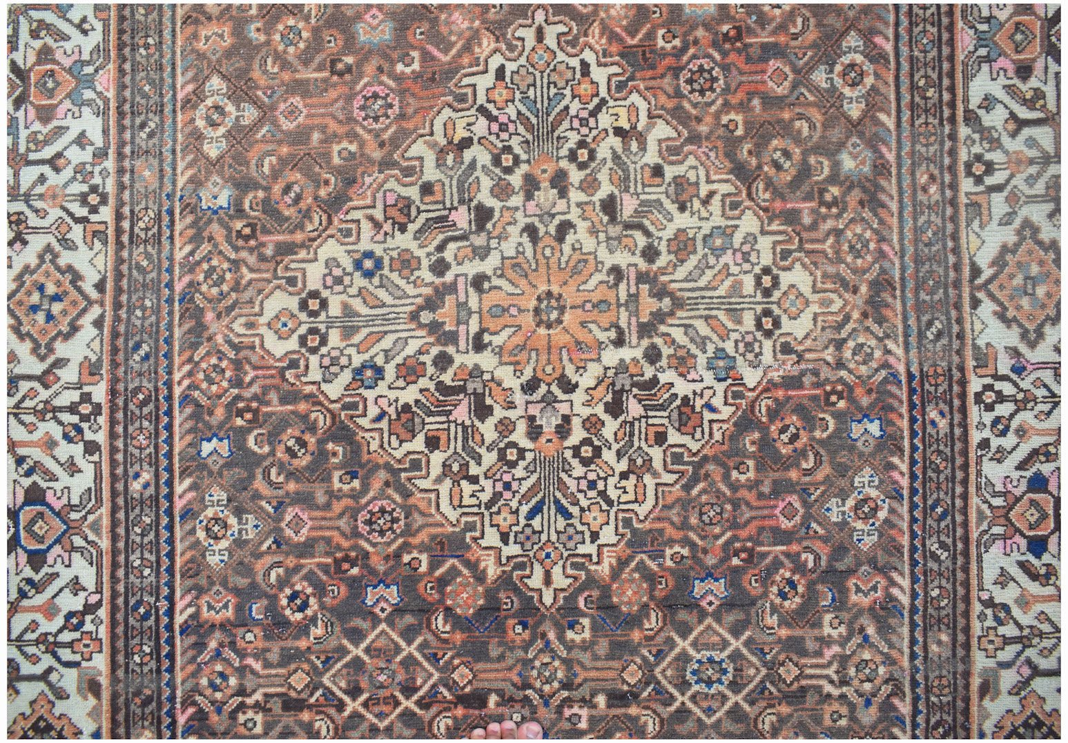 Handmade Vintage Persian Rug | 333 x 170 cm | 10'11" x 5'7" - Najaf Rugs & Textile
