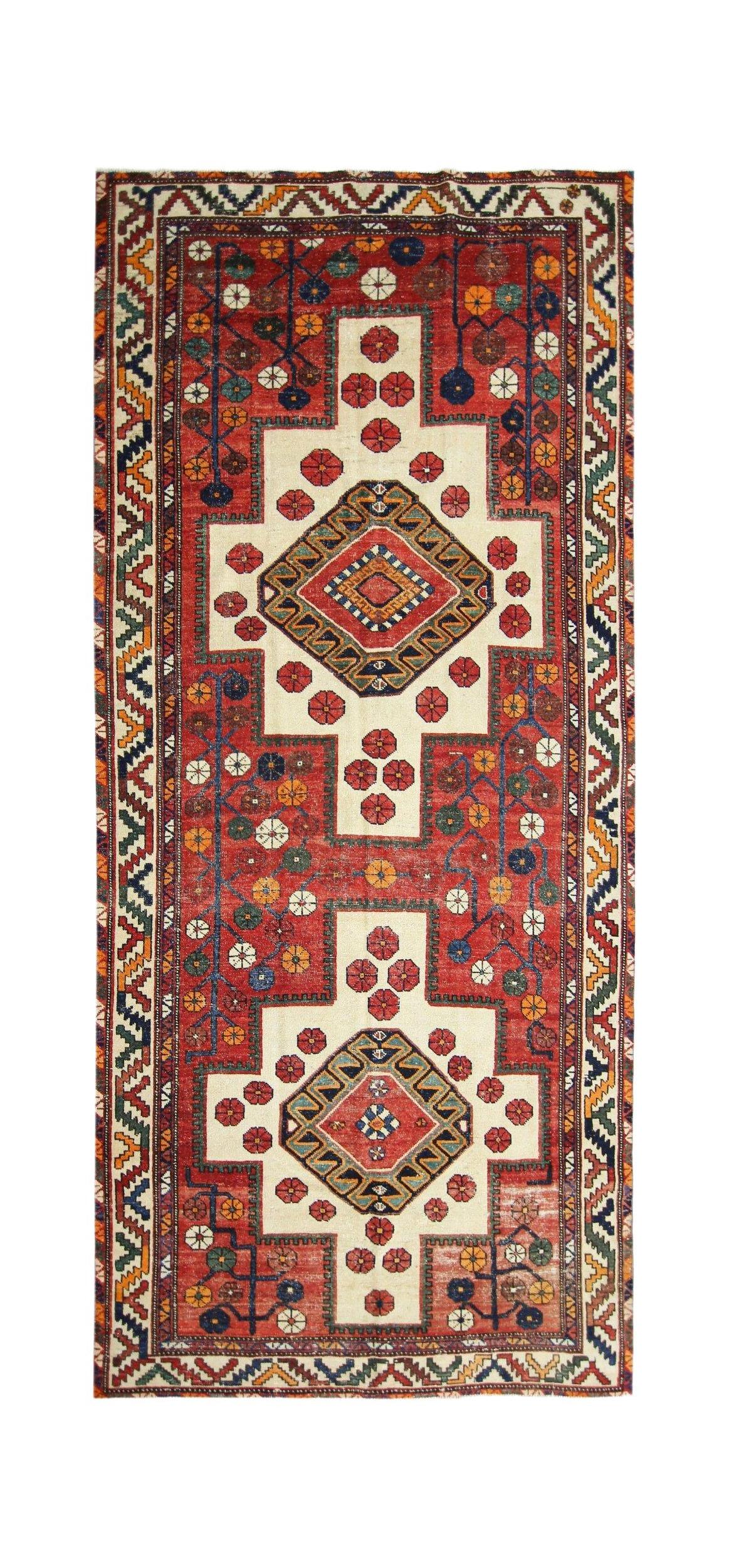 Handmade Vintage Persian Rug | 358 x 158 cm | 11'9" x 5'2" - Najaf Rugs & Textile