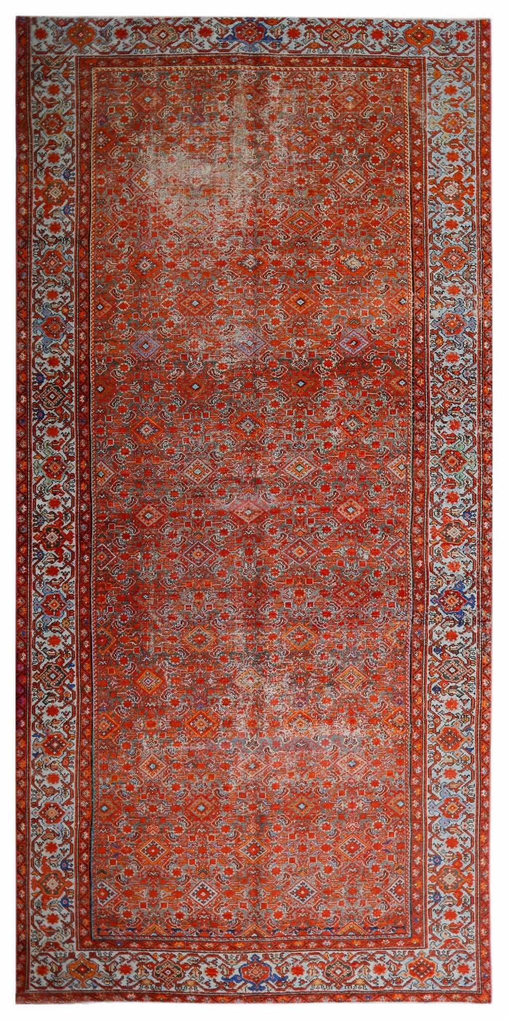 Handmade Vintage Persian Rug | 396 x 189 cm | 13' x 6'2" - Najaf Rugs & Textile