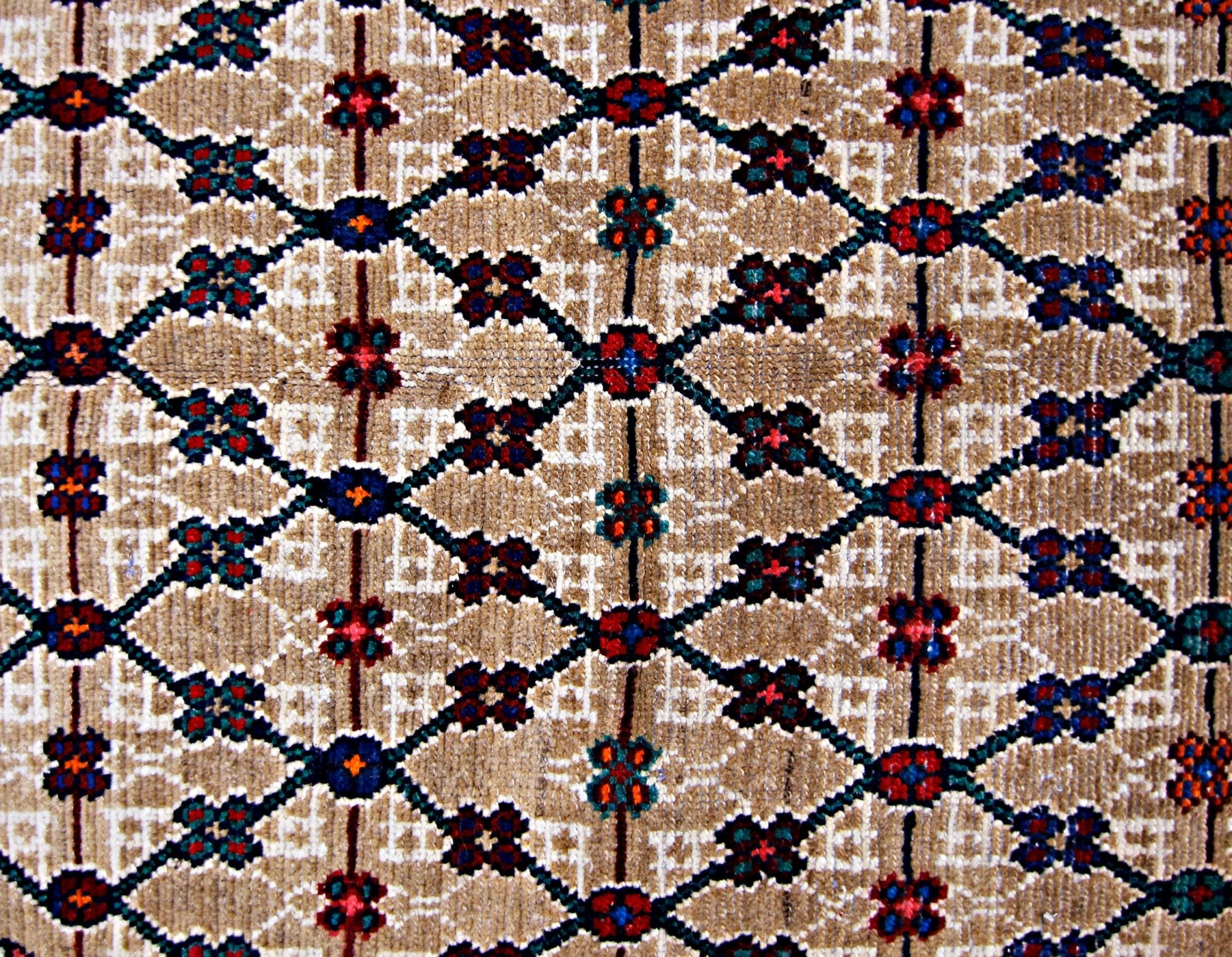 Handmade Vintage Persian Sanandaj Rug | 193 x 120 cm | 6'4" x 3'11" - Najaf Rugs & Textile