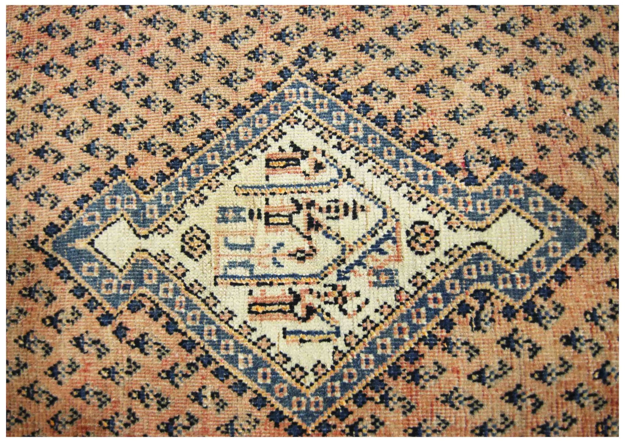 Handmade Vintage Persian Saraband Rug | 195 x 133 cm | 6'5" x 4'4" - Najaf Rugs & Textile