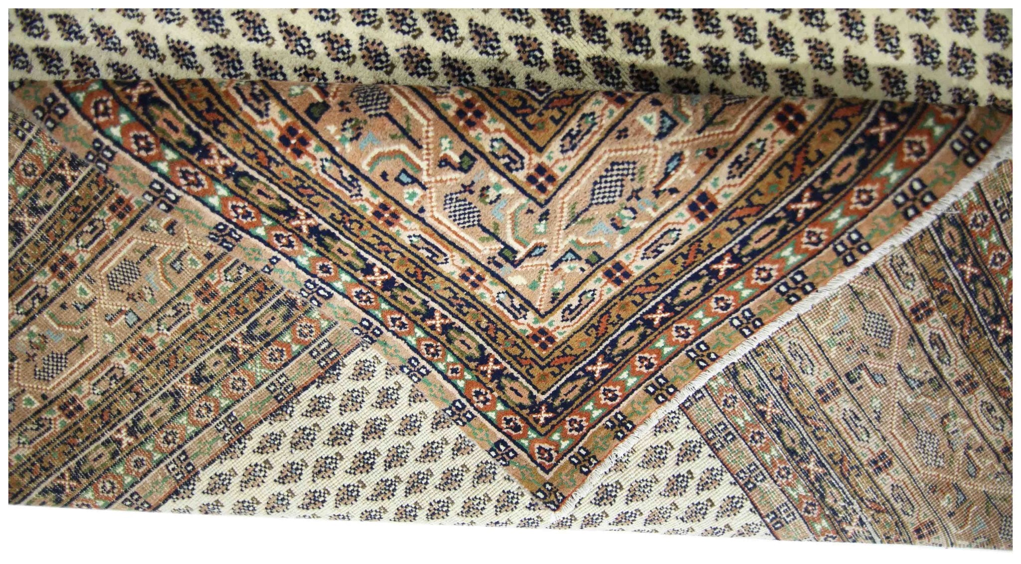Handmade Vintage Persian Saraband Rug | 240 x 185 cm | 7'10" x 6'1" - Najaf Rugs & Textile