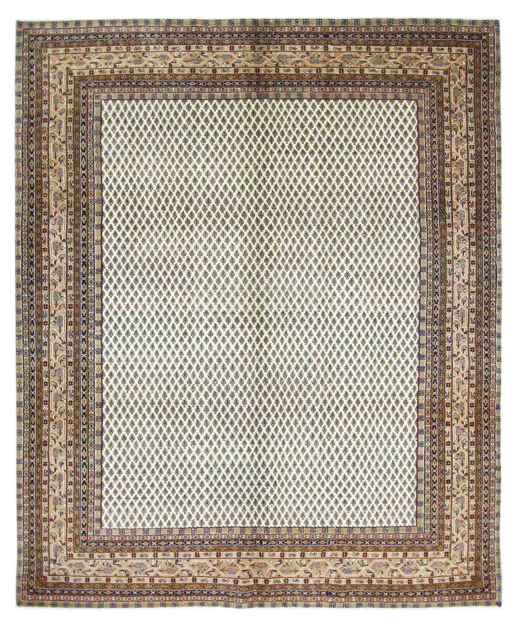 Handmade Vintage Persian Saraband Rug | 240 x 185 cm | 7'10" x 6'1" - Najaf Rugs & Textile