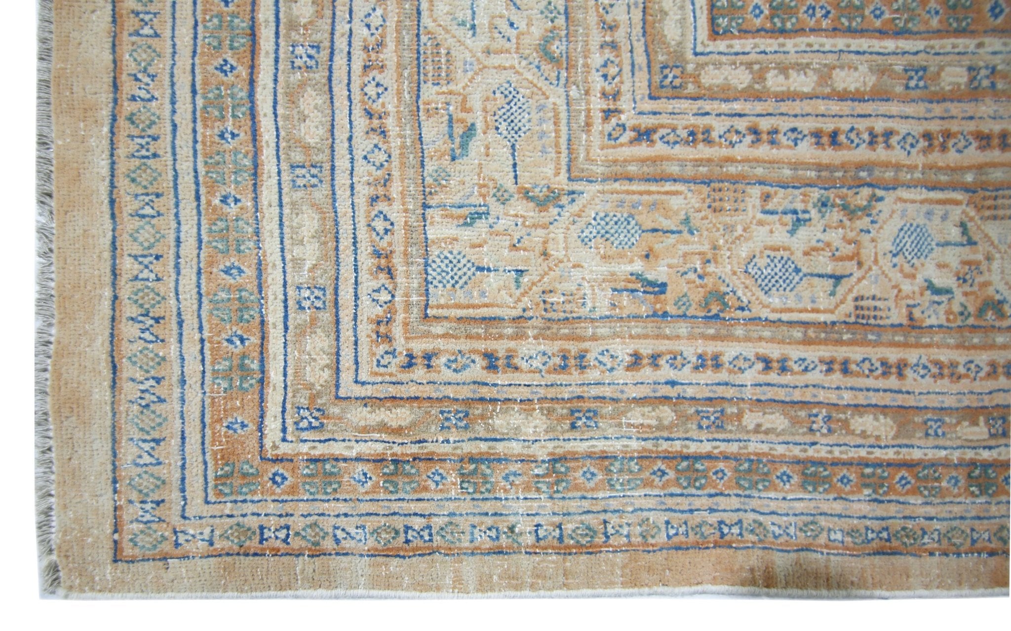 Handmade Vintage Persian Saraband Rug | 327 x 246 cm | 10'9" x 8'1" - Najaf Rugs & Textile