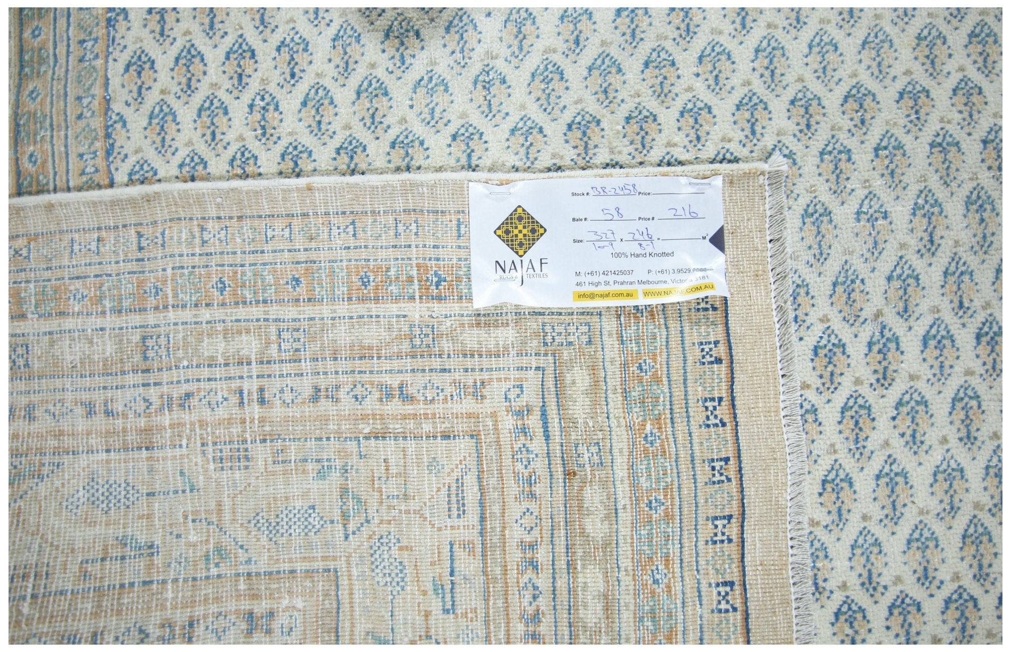 Handmade Vintage Persian Saraband Rug | 327 x 246 cm | 10'9" x 8'1" - Najaf Rugs & Textile