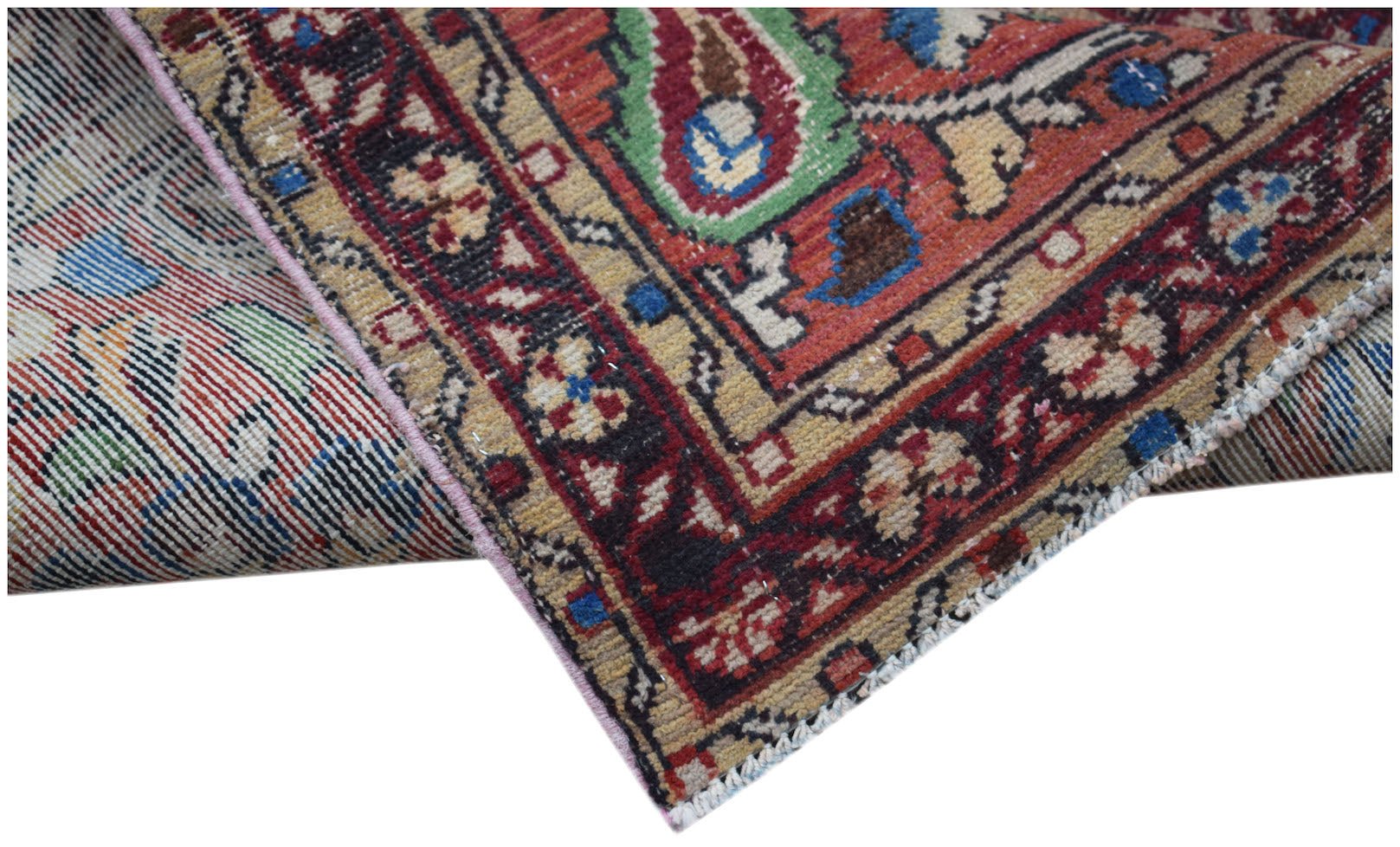Handmade Vintage Persian Sarouk Hallway Runner | 202 x 73 cm | 6'8" x 2'5" - Najaf Rugs & Textile