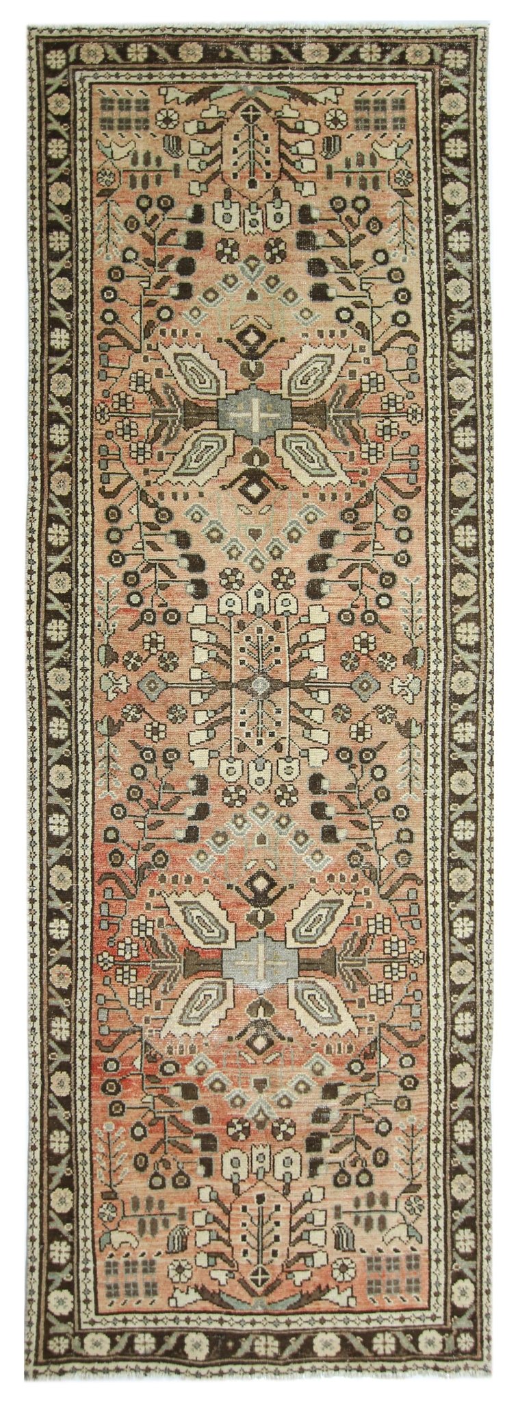Handmade Vintage Persian Sarouk Hallway Runner | 292 x 101 cm | 9'7" x 3'4" - Najaf Rugs & Textile