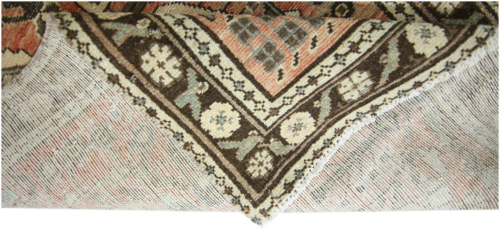 Handmade Vintage Persian Sarouk Hallway Runner | 292 x 101 cm | 9'7" x 3'4" - Najaf Rugs & Textile