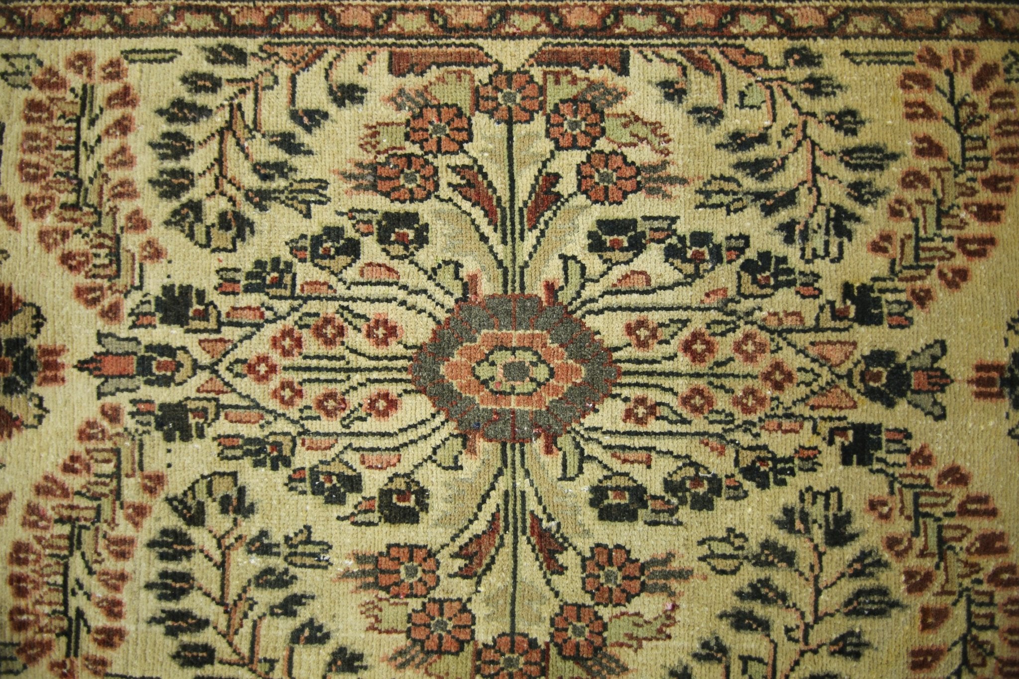 Handmade Vintage Persian Sarouk Hallway Runner | 307 x 82 cm | 10'1" x 2'8" - Najaf Rugs & Textile