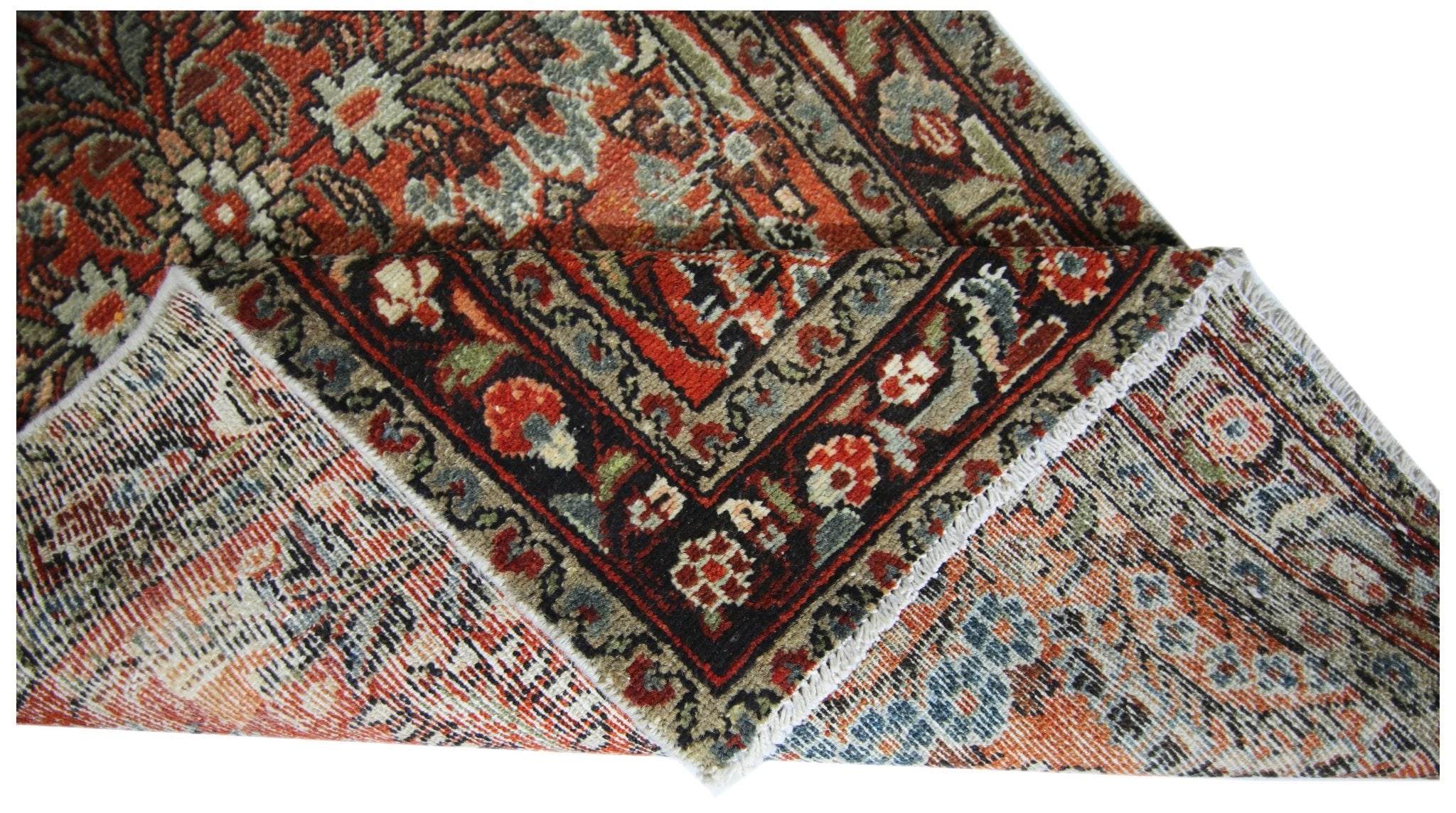 Handmade Vintage Persian Sarouk Hallway Runner | 582 x 80 cm | 19'1" x 2'7" - Najaf Rugs & Textile