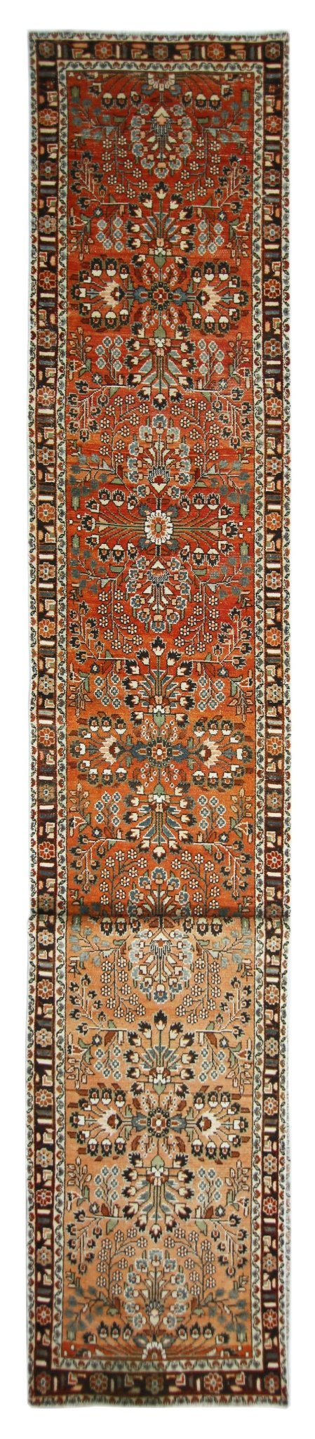 Handmade Vintage Persian Sarouk Hallway Runner | 760 x 83 cm | 24'11" x 2'9" - Najaf Rugs & Textile