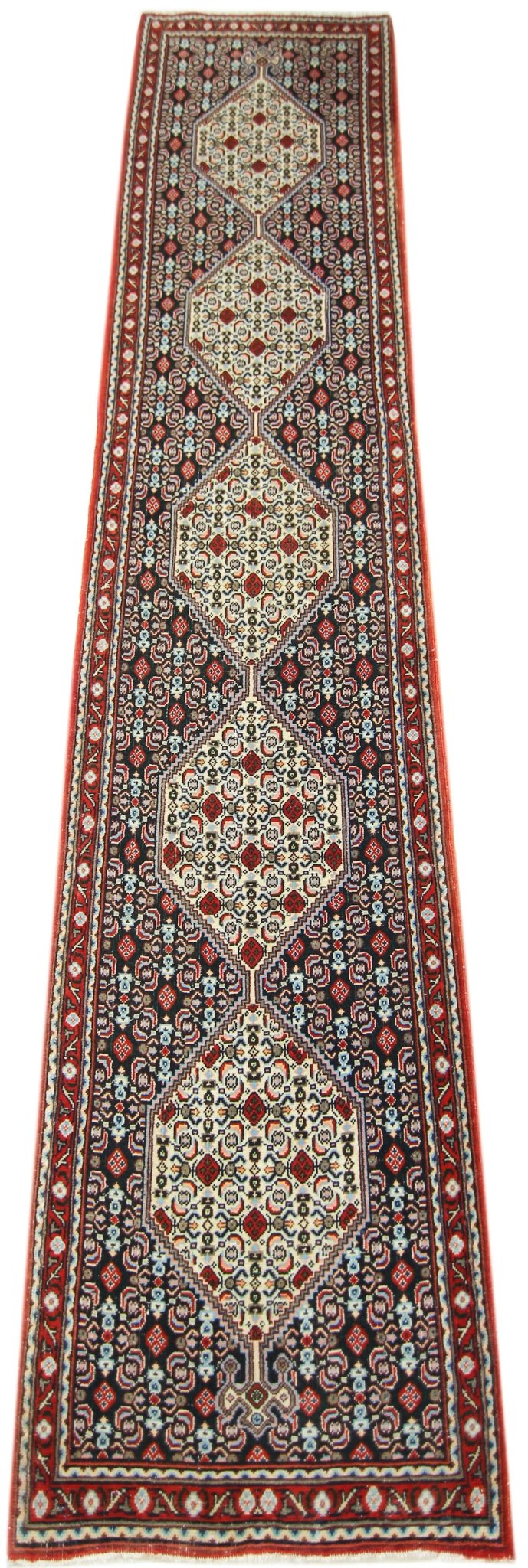 Handmade Vintage Persian Senneh Hallway Runner | 256 x 53 cm | 8'5" x 1'9" - Najaf Rugs & Textile