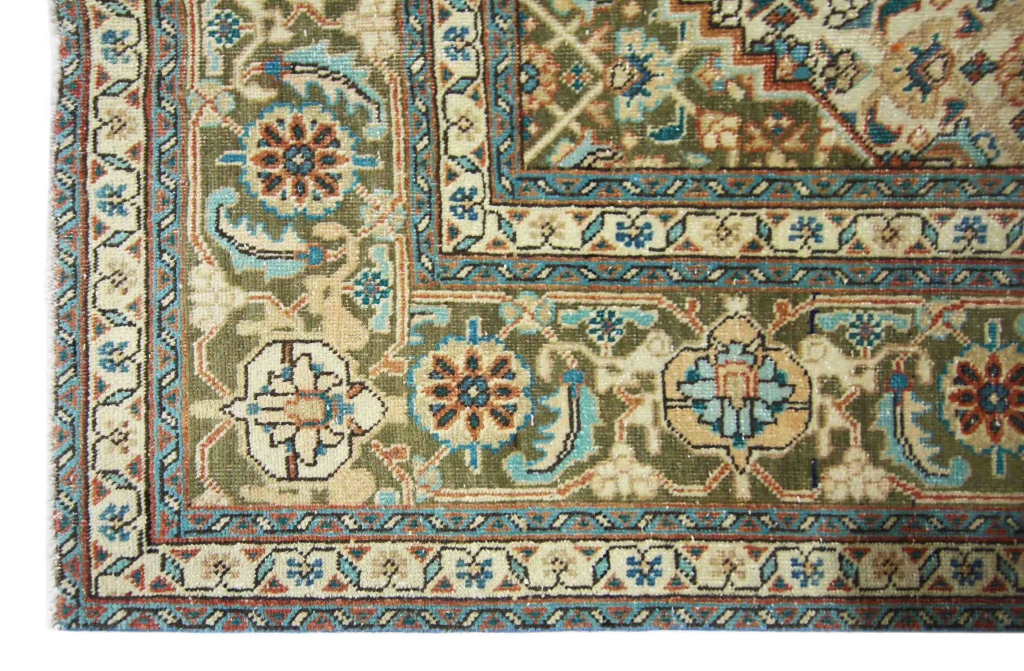 Handmade Vintage Persian Senneh Rug | 276 x 199 cm | 9' x 6'6" - Najaf Rugs & Textile