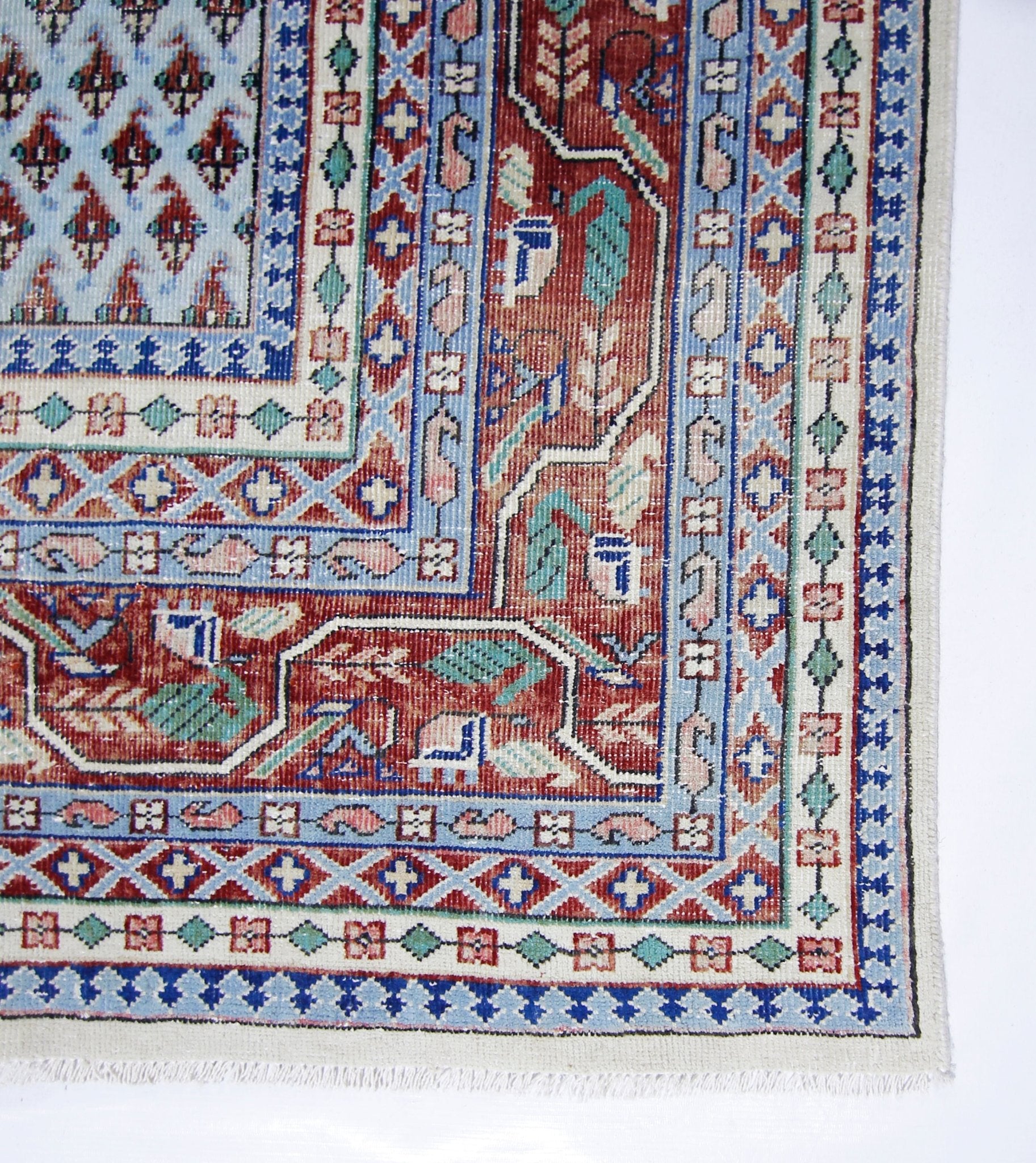 Handmade Vintage Persian Senneh Rug | 323 x 244 cm | 10'7" x 8' - Najaf Rugs & Textile