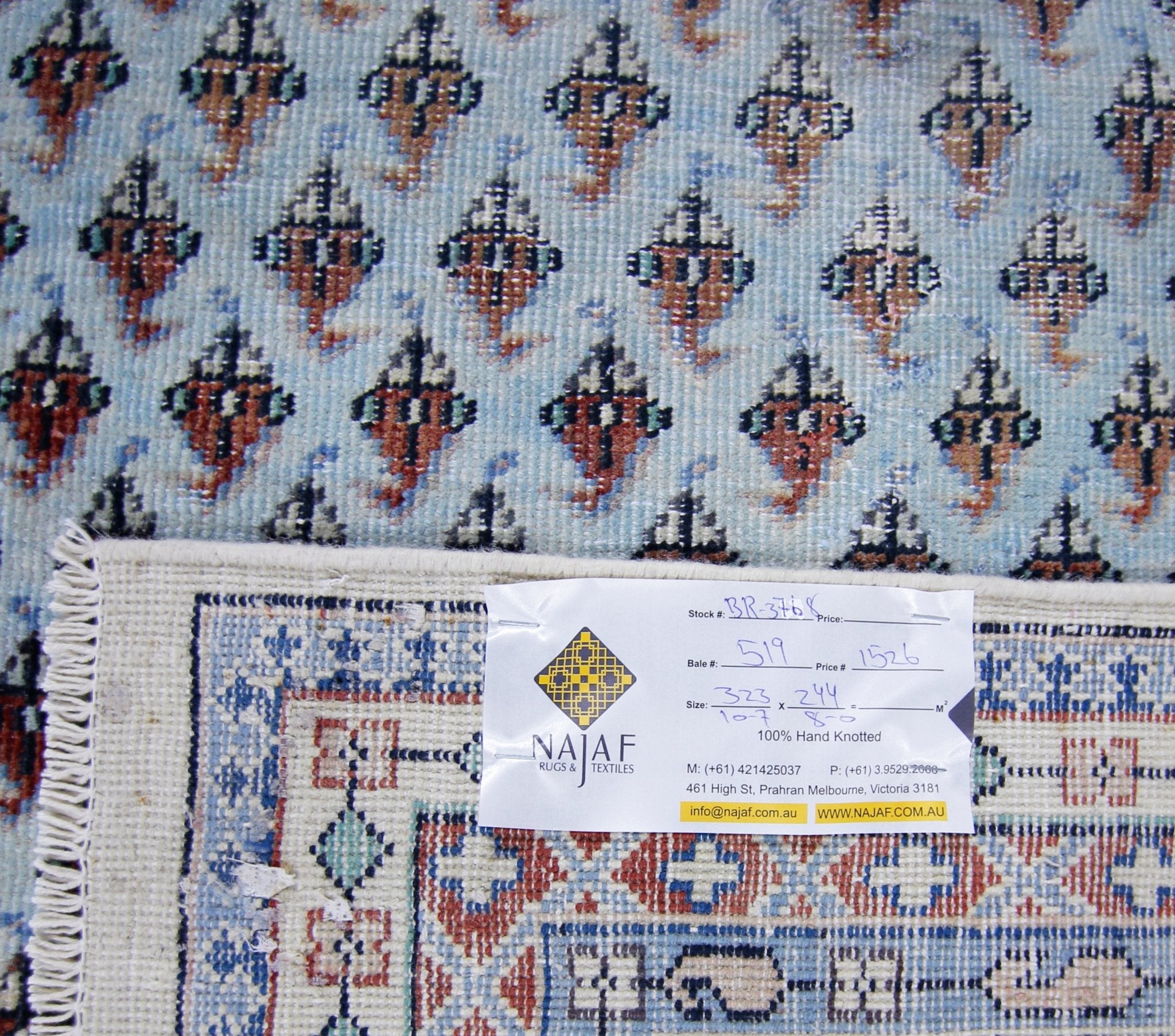 Handmade Vintage Persian Senneh Rug | 323 x 244 cm | 10'7" x 8' - Najaf Rugs & Textile