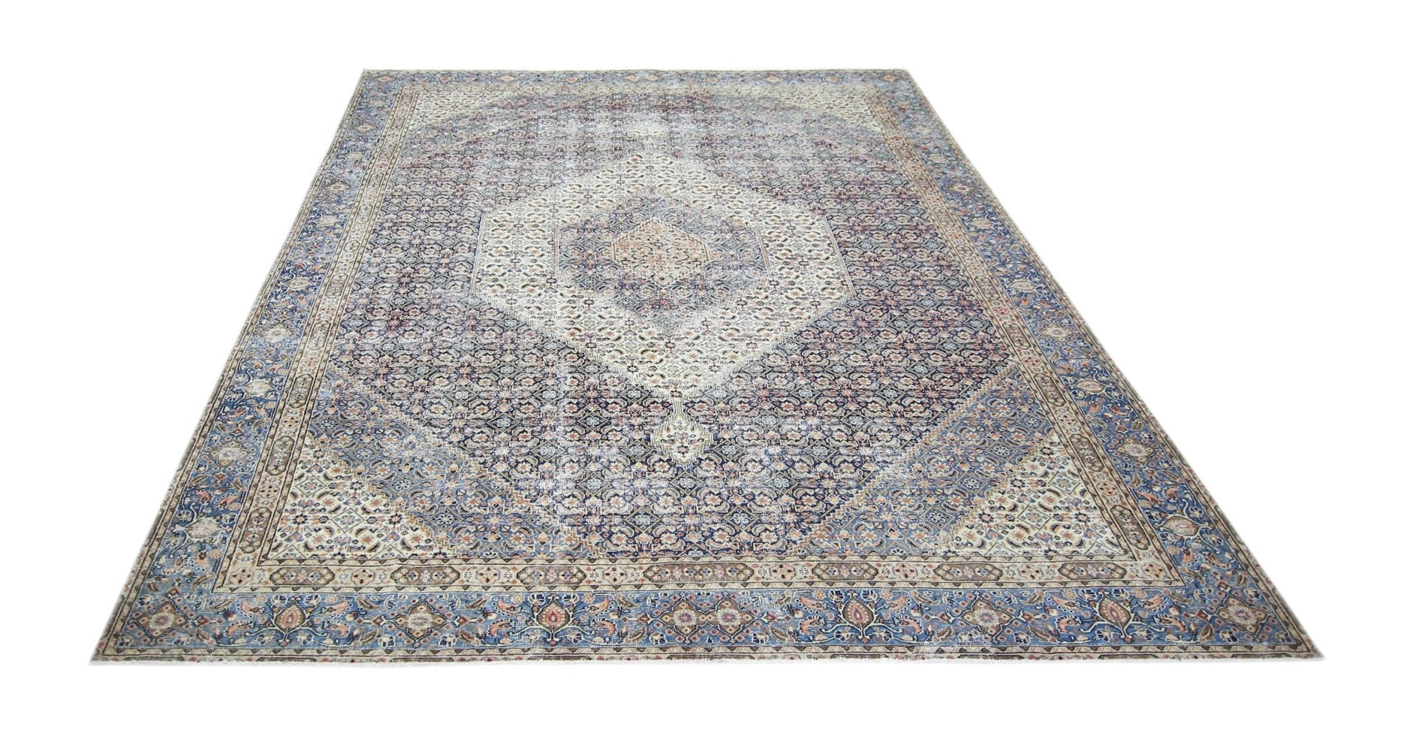 Handmade Vintage Persian Senneh Rug | 352 x 256 cm | 11'6" x 8'5" - Najaf Rugs & Textile