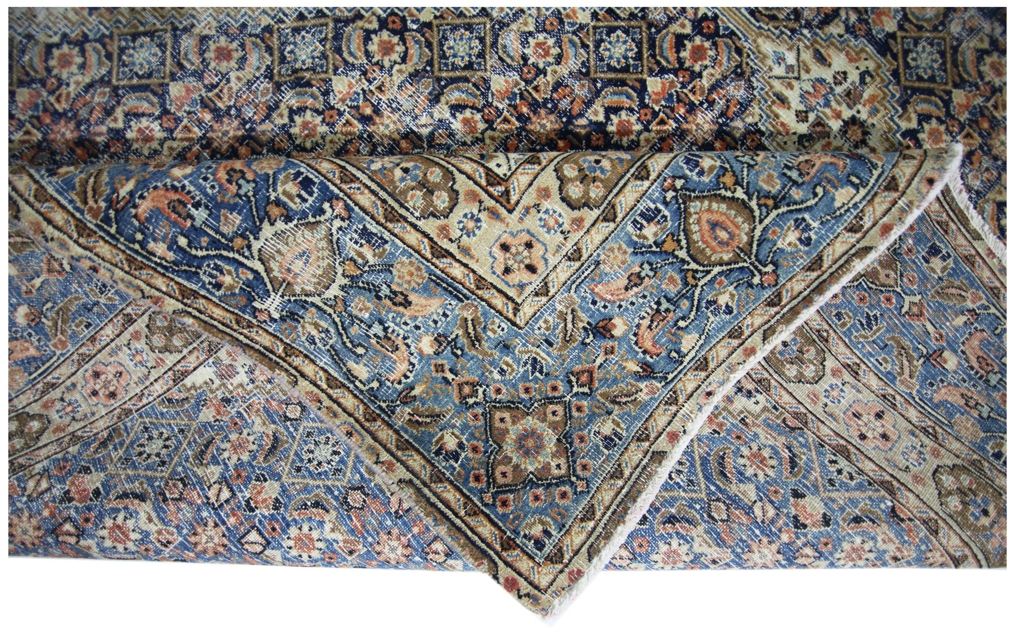 Handmade Vintage Persian Senneh Rug | 352 x 256 cm | 11'6" x 8'5" - Najaf Rugs & Textile