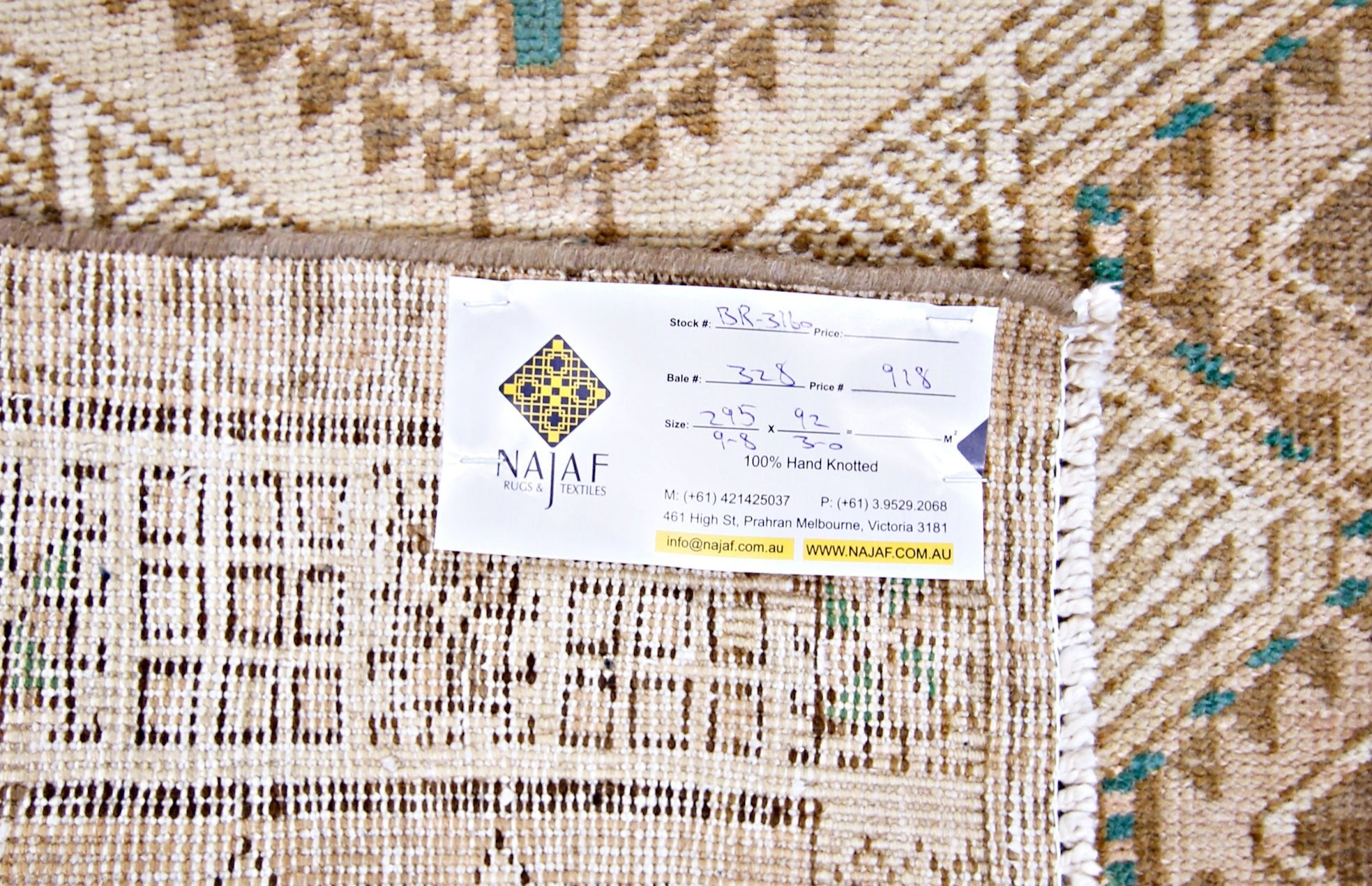 Handmade Vintage Persian Serab Hallway Runner | 295 x 92 cm | 9'8" x 3' - Najaf Rugs & Textile