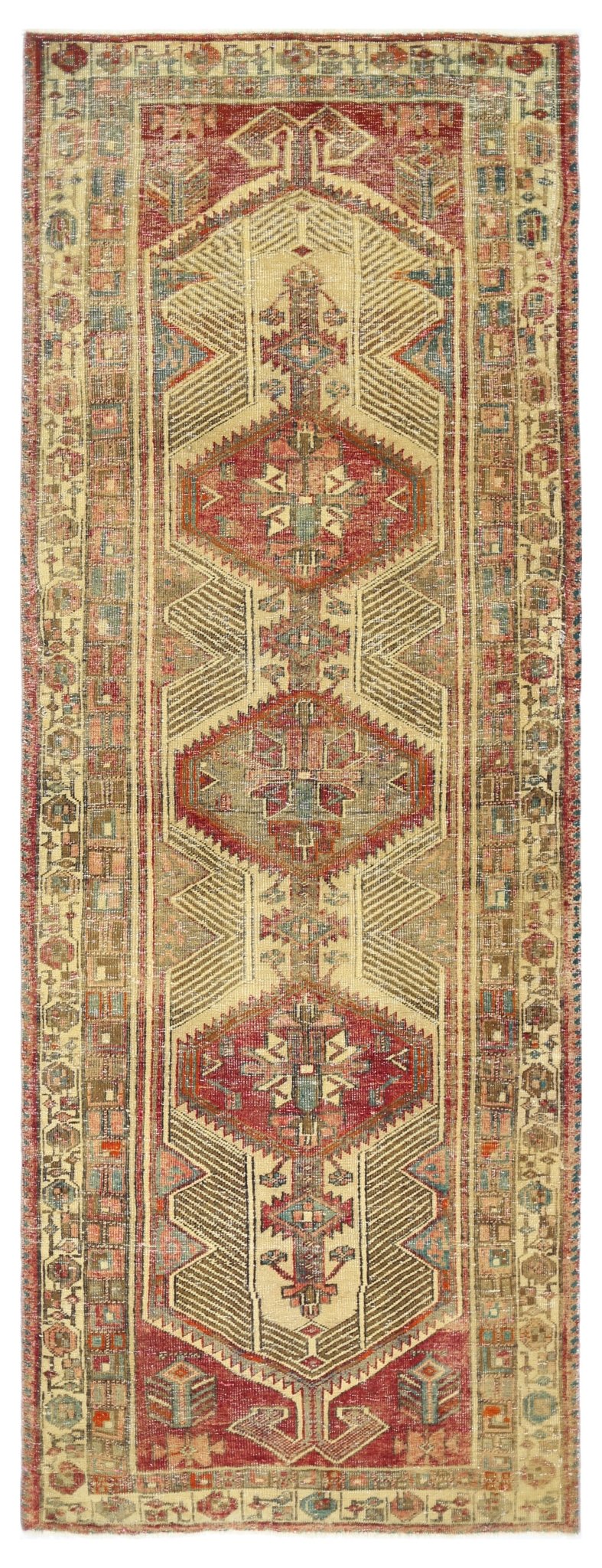 Handmade Vintage Persian Serab Hallway Runner | 309 x 109 cm | 10'1" x 3'7" - Najaf Rugs & Textile