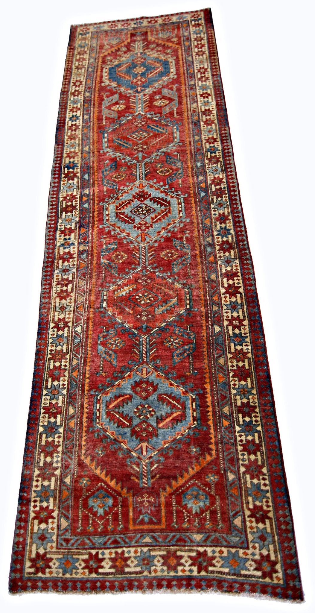 Handmade Vintage Persian Serab Hallway Runner | 313 x 99 cm | 10'3" x 3'3" - Najaf Rugs & Textile