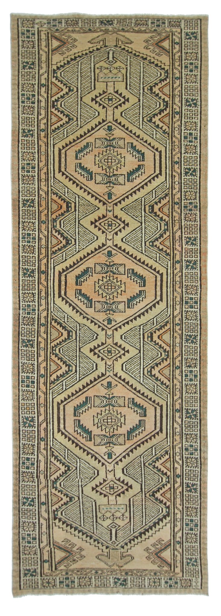 Handmade Vintage Persian Serab Hallway Runner | 316 x 97 cm | 10'4" x 3'2" - Najaf Rugs & Textile