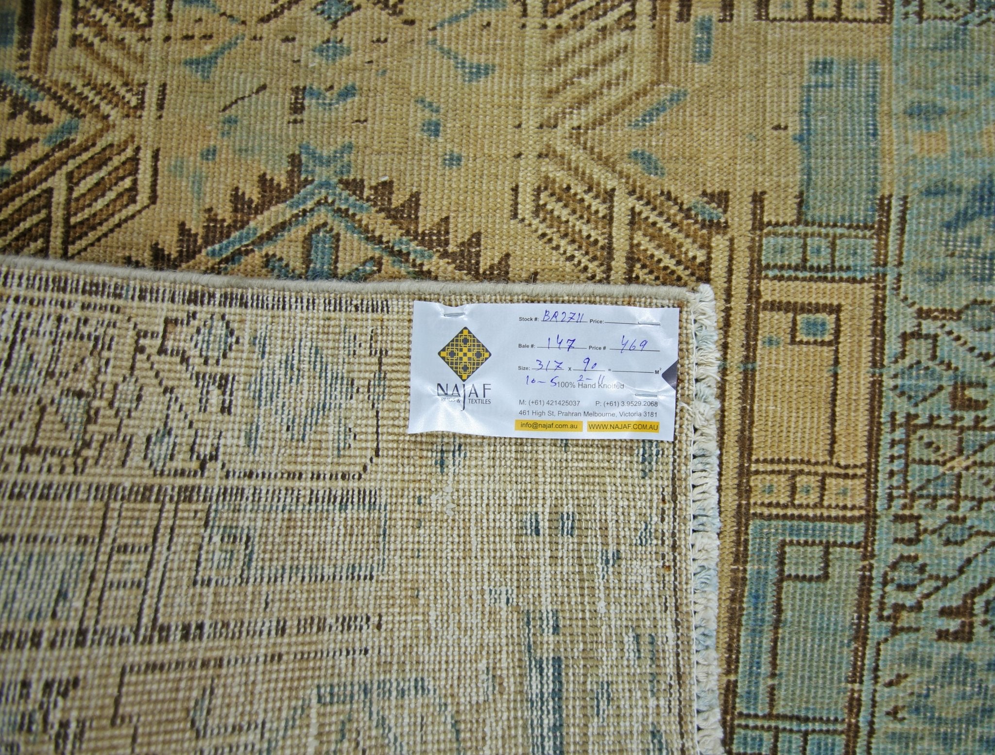 Handmade Vintage Persian Serab Hallway Runner | 317 x 90 cm | 10'5" x 2'11" - Najaf Rugs & Textile