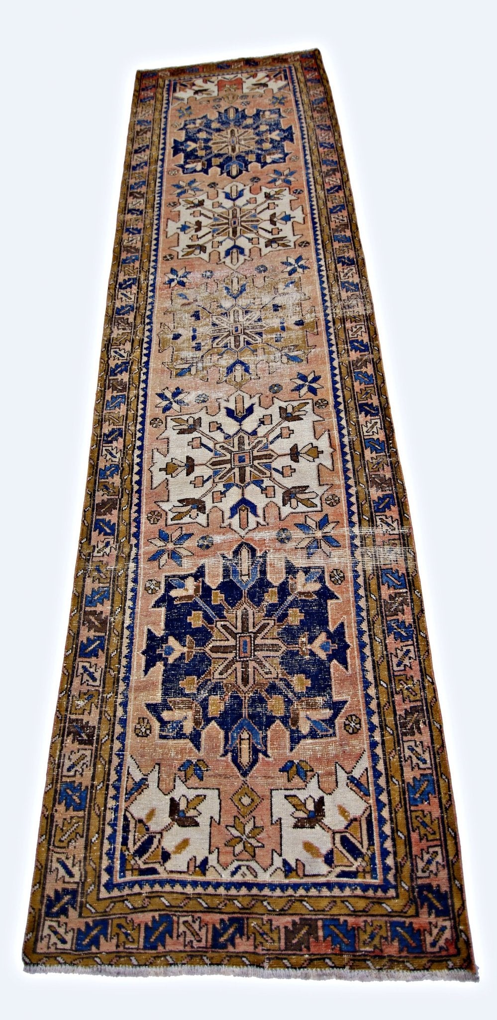 Handmade Vintage Persian Serab Hallway Runner | 329 x 98 cm | 10'10" x 3'3" - Najaf Rugs & Textile