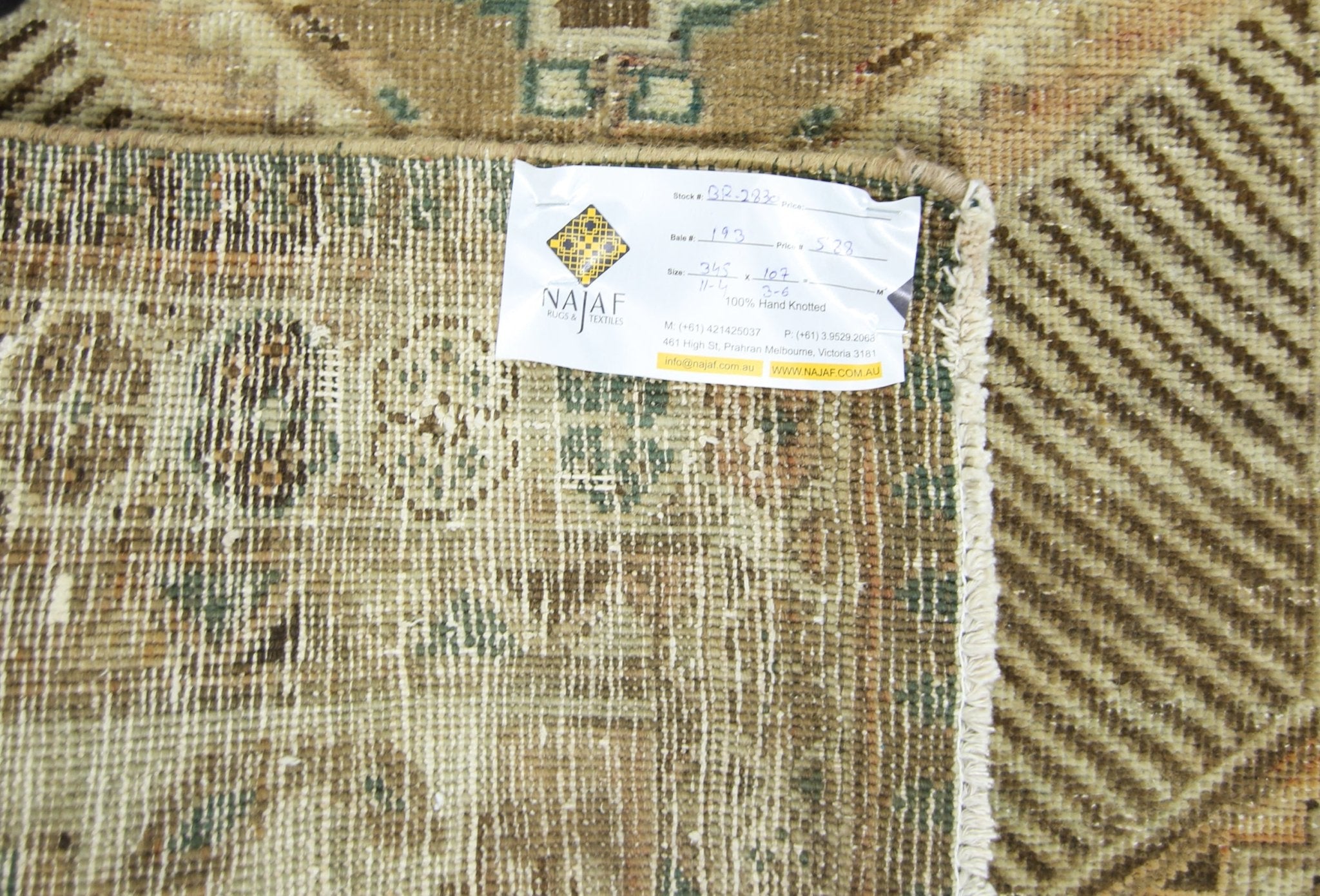 Handmade Vintage Persian Serab Hallway Runner | 345 x 104 cm | 11'4" x 3'6" - Najaf Rugs & Textile