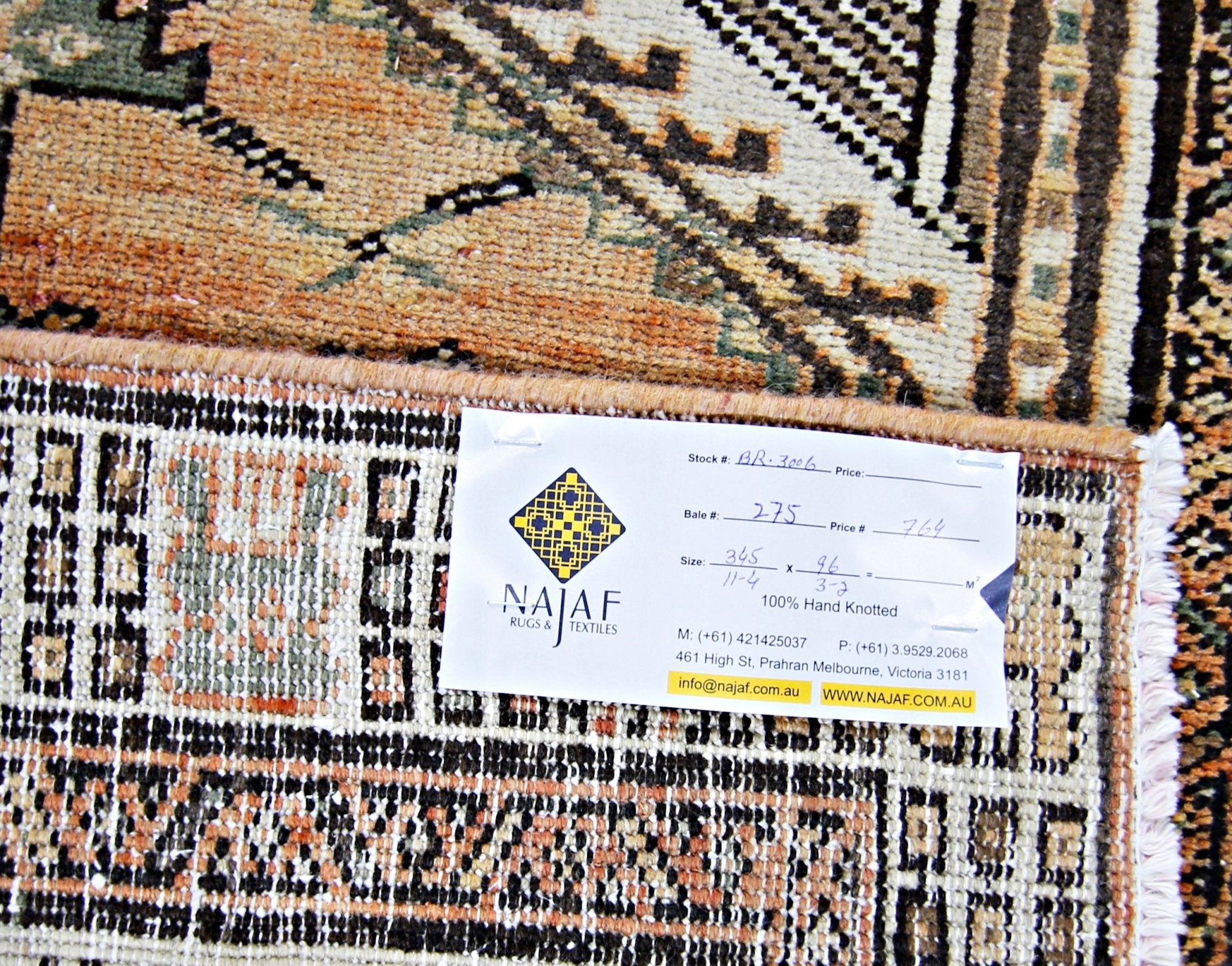 Handmade Vintage Persian Serab Hallway Runner | 345 x 96 cm | 11'4" x 3'2" - Najaf Rugs & Textile