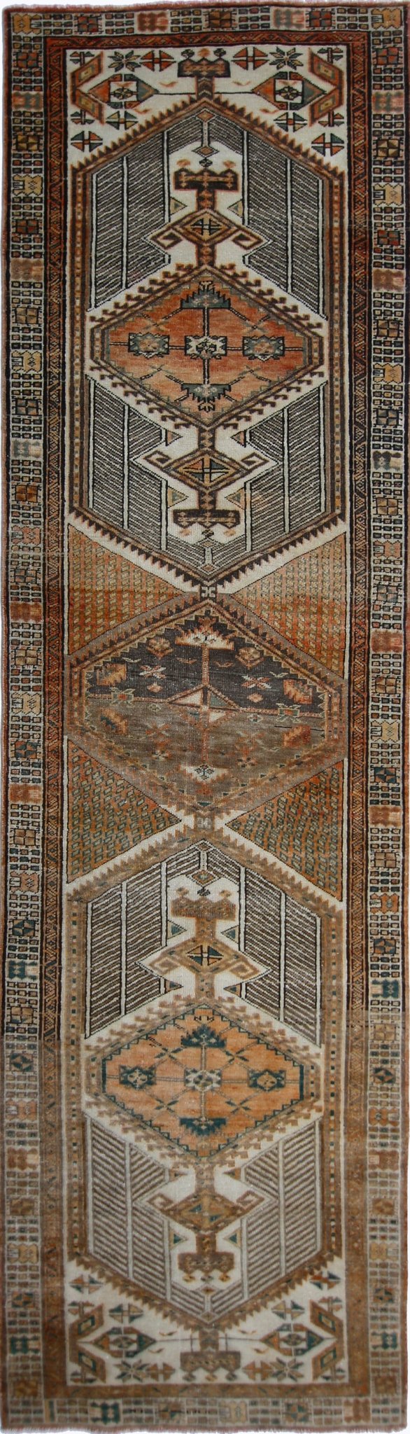 Handmade Vintage Persian Serab Hallway Runner | 345 x 96 cm | 11'4" x 3'2" - Najaf Rugs & Textile