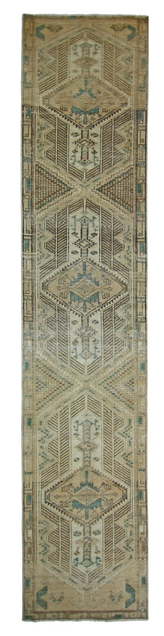 Handmade Vintage Persian Serab Hallway Runner | 440 x 79 cm | 14'5" x 2'7" - Najaf Rugs & Textile