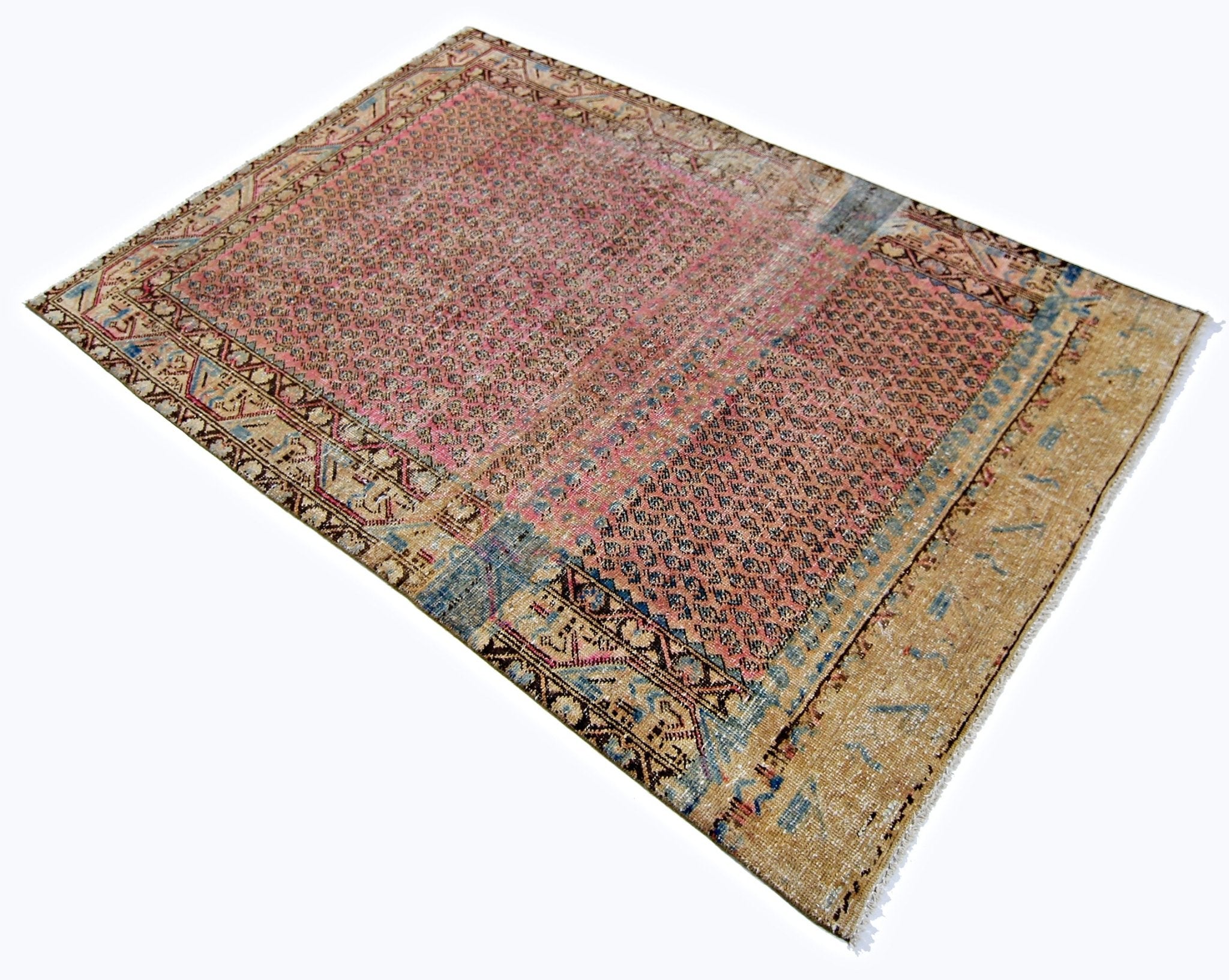 Handmade Vintage Persian Seraband Rug | 191 x 124 cm | 6'3" x 4'1" - Najaf Rugs & Textile
