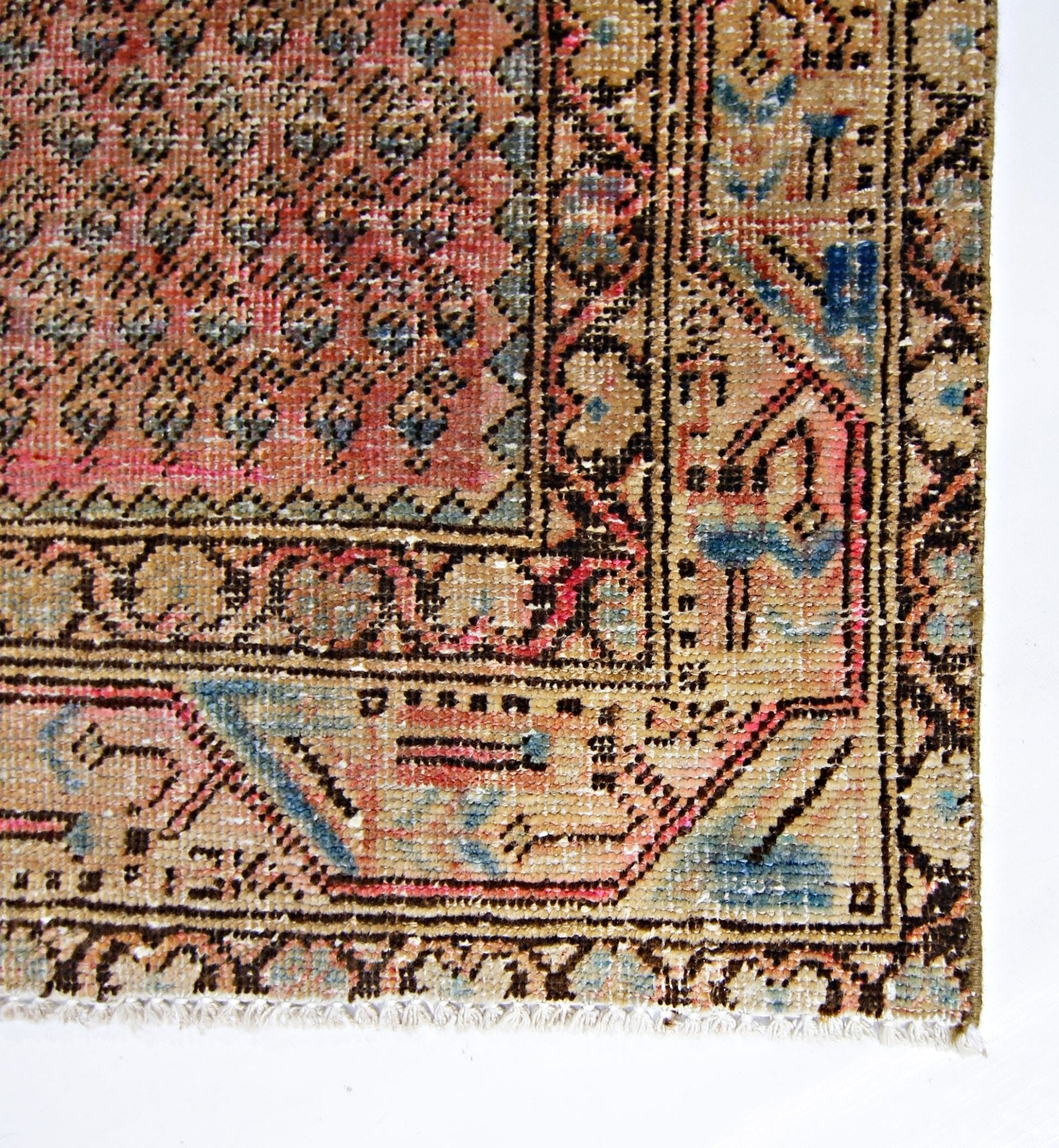 Handmade Vintage Persian Seraband Rug | 191 x 124 cm | 6'3" x 4'1" - Najaf Rugs & Textile