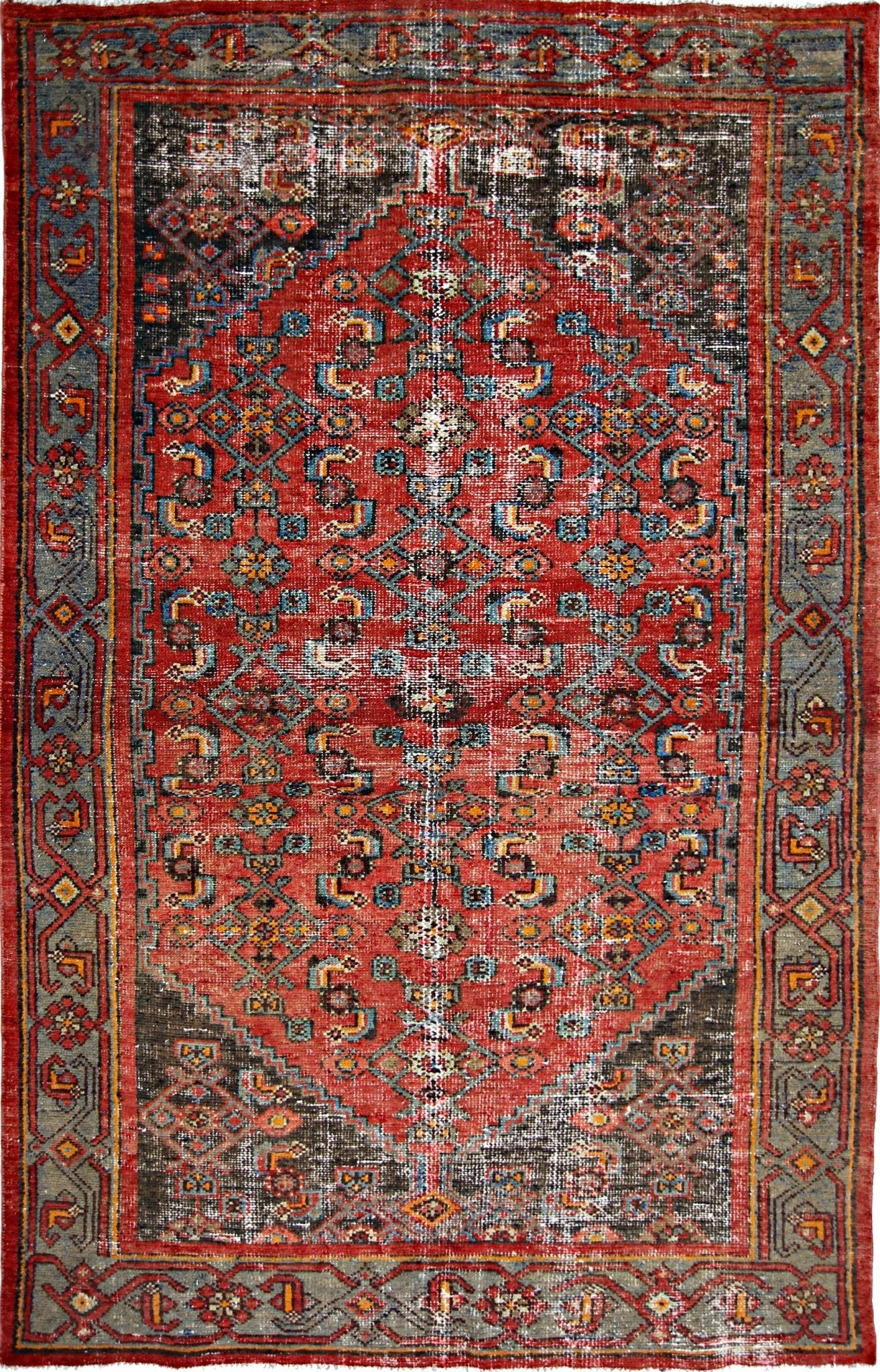 Handmade Vintage Persian Seraband Rug | 200 x 124 cm | 6'7" x 4'1" - Najaf Rugs & Textile