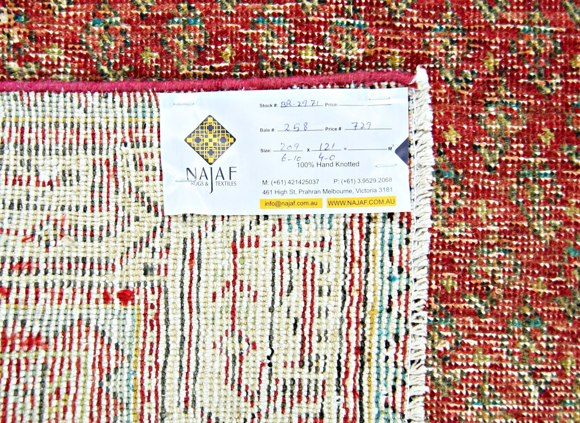 Handmade Vintage Persian Seraband Rug | 209 x 121 cm | 6'10" x 4' - Najaf Rugs & Textile