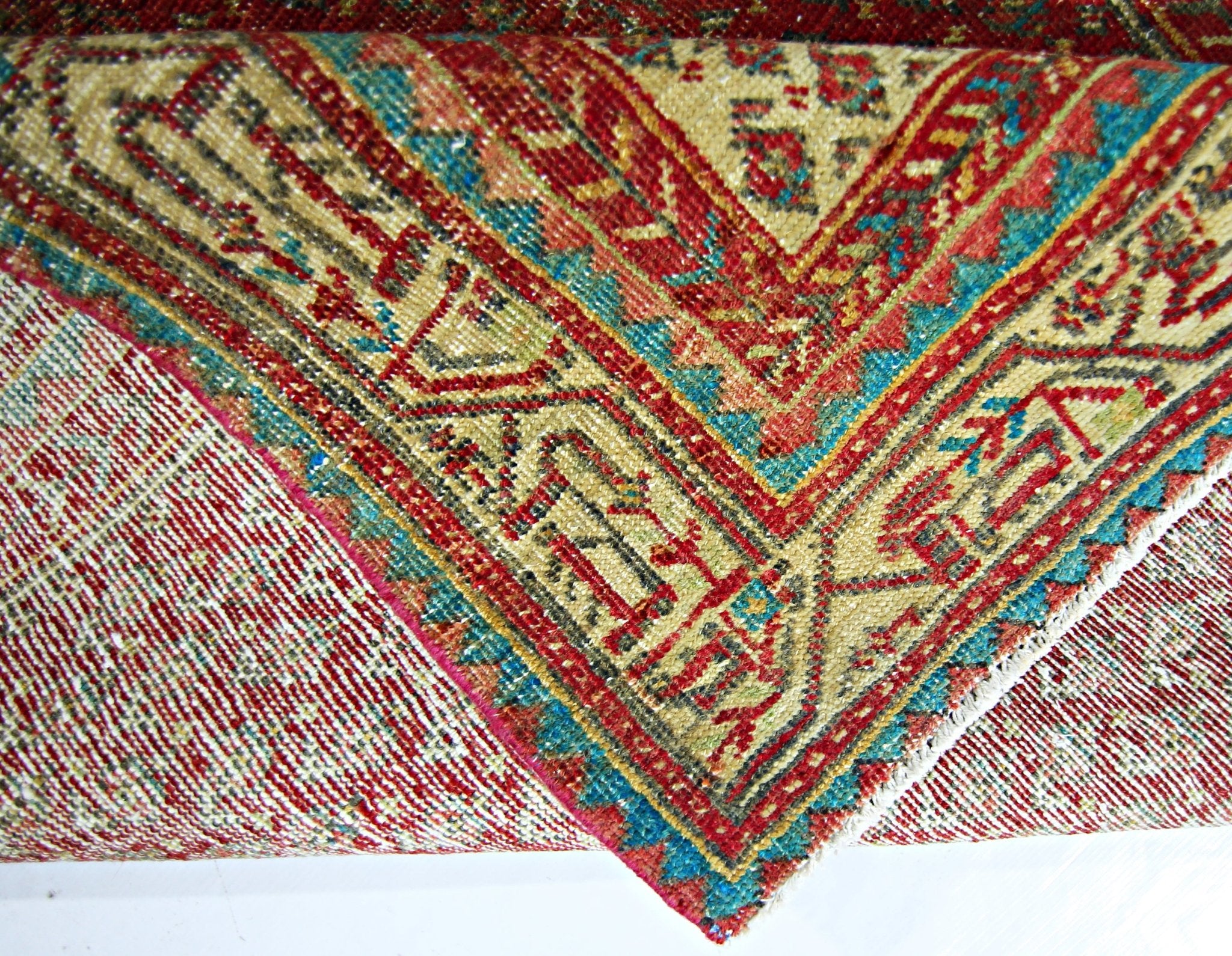 Handmade Vintage Persian Seraband Rug | 209 x 121 cm | 6'10" x 4' - Najaf Rugs & Textile