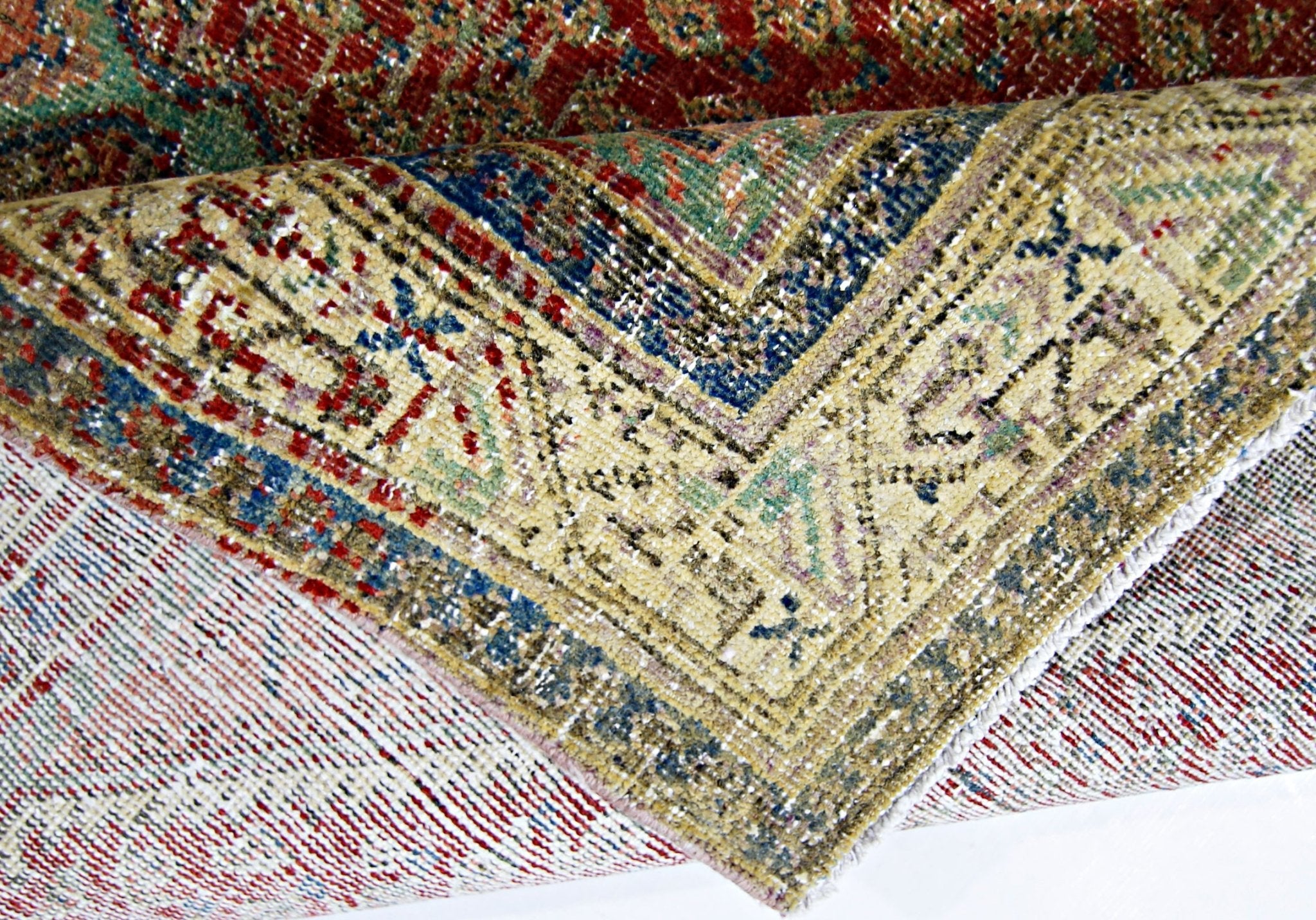 Handmade Vintage Persian Seraband Rug | 211 x 130 cm | 6'11" x 4'3" - Najaf Rugs & Textile