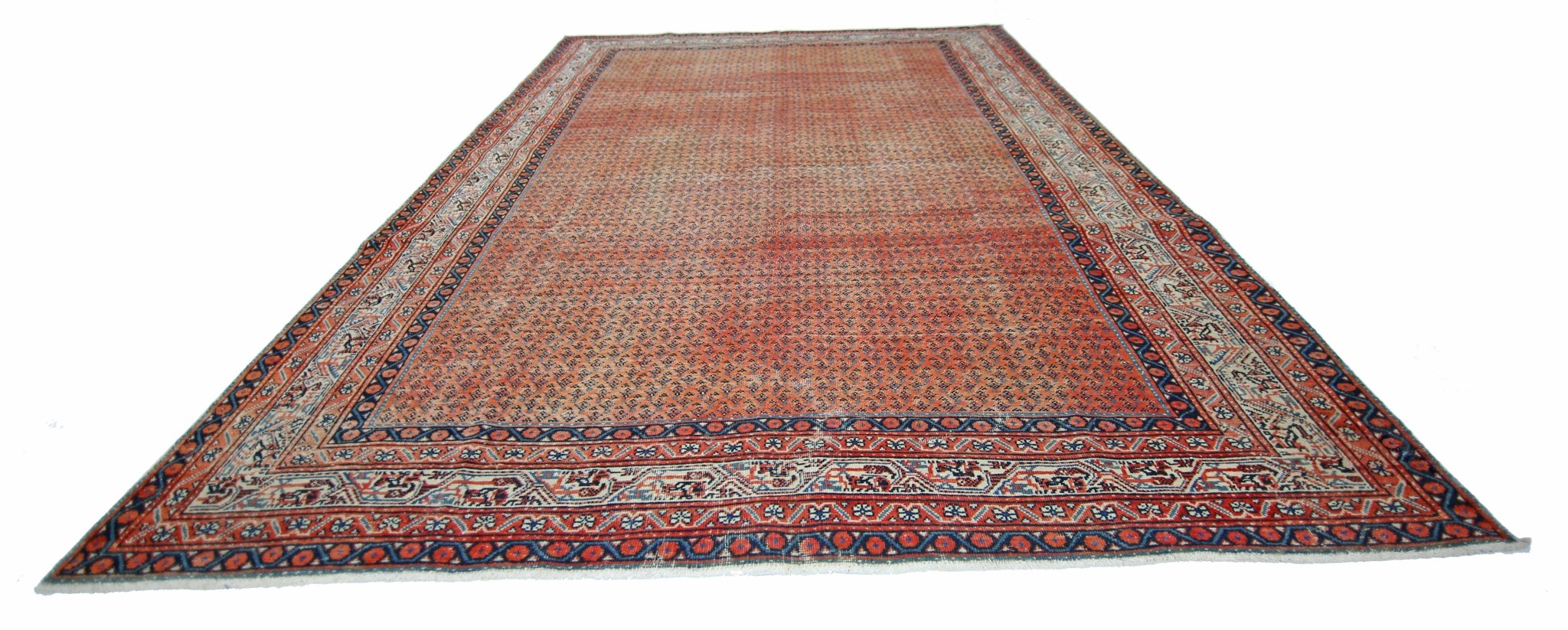 Handmade Vintage Persian Seraband Rug | 325 x 222 cm | 10'8" x 7'4" - Najaf Rugs & Textile