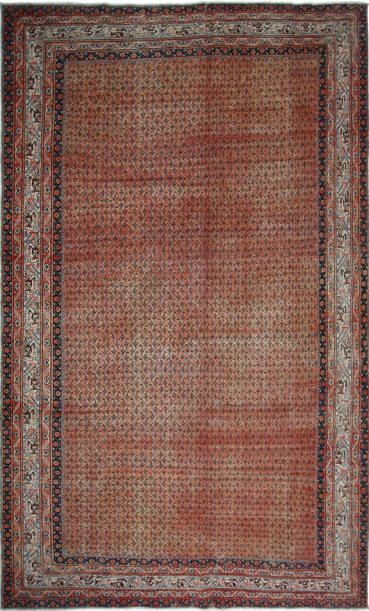 Handmade Vintage Persian Seraband Rug | 325 x 222 cm | 10'8" x 7'4" - Najaf Rugs & Textile