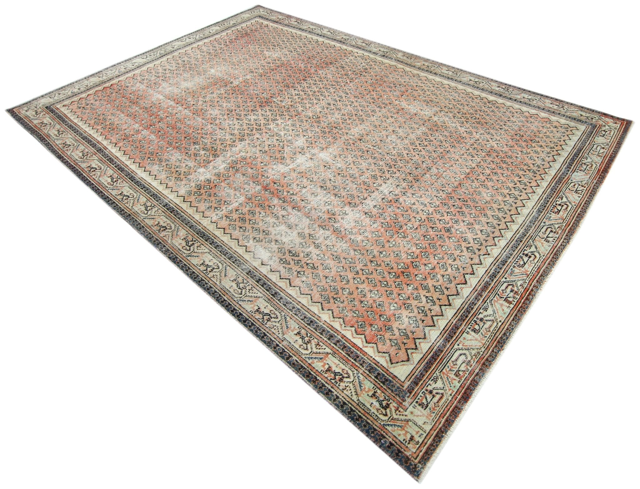 Handmade Vintage Persian Seraband Rug | 328 x 220 cm | 10'9" x 7'3" - Najaf Rugs & Textile