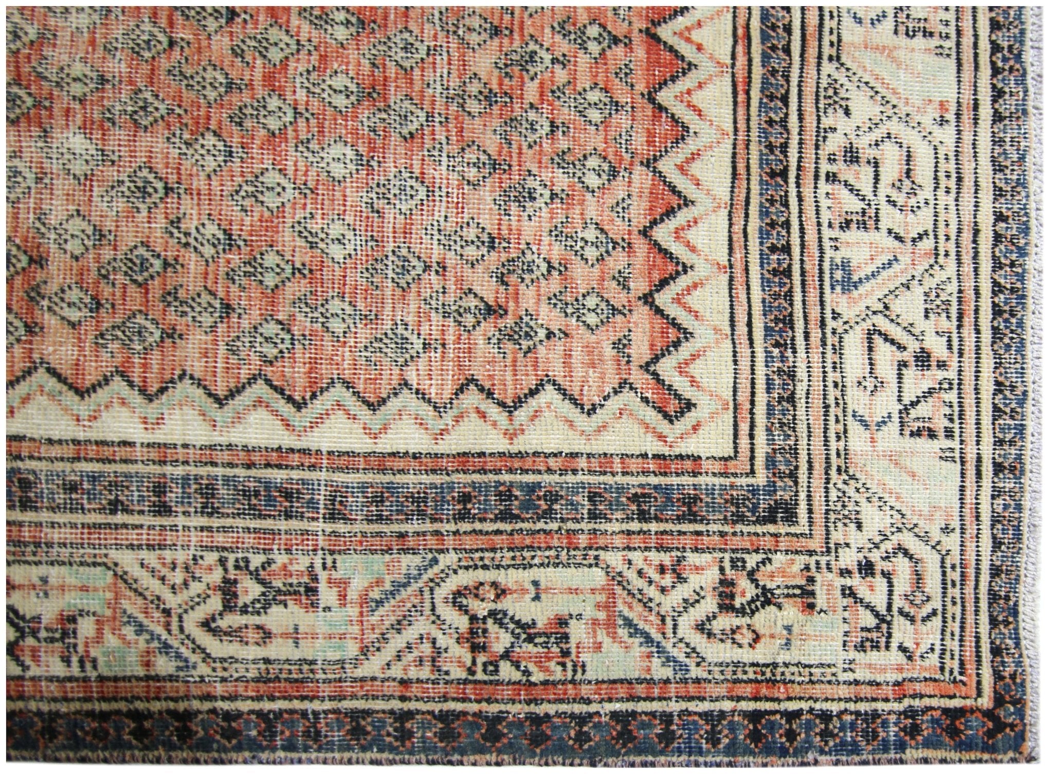 Handmade Vintage Persian Seraband Rug | 328 x 220 cm | 10'9" x 7'3" - Najaf Rugs & Textile